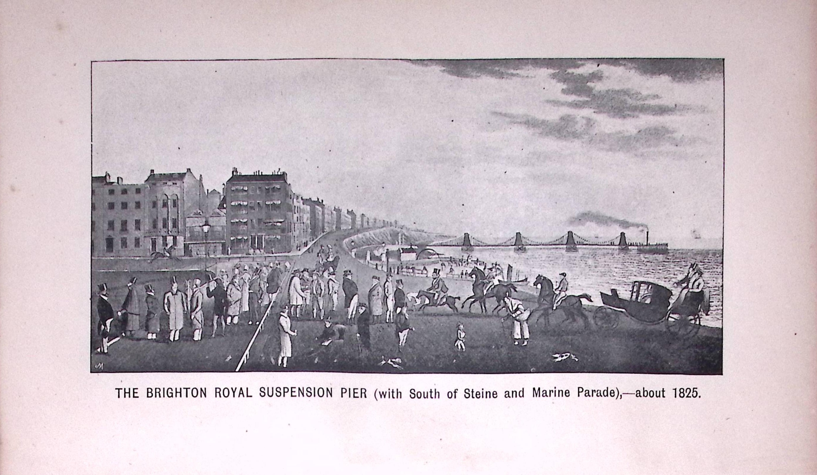 Brighton Royal Suspension Pier (1828) Antique 134-Year-Old Print-16-TR