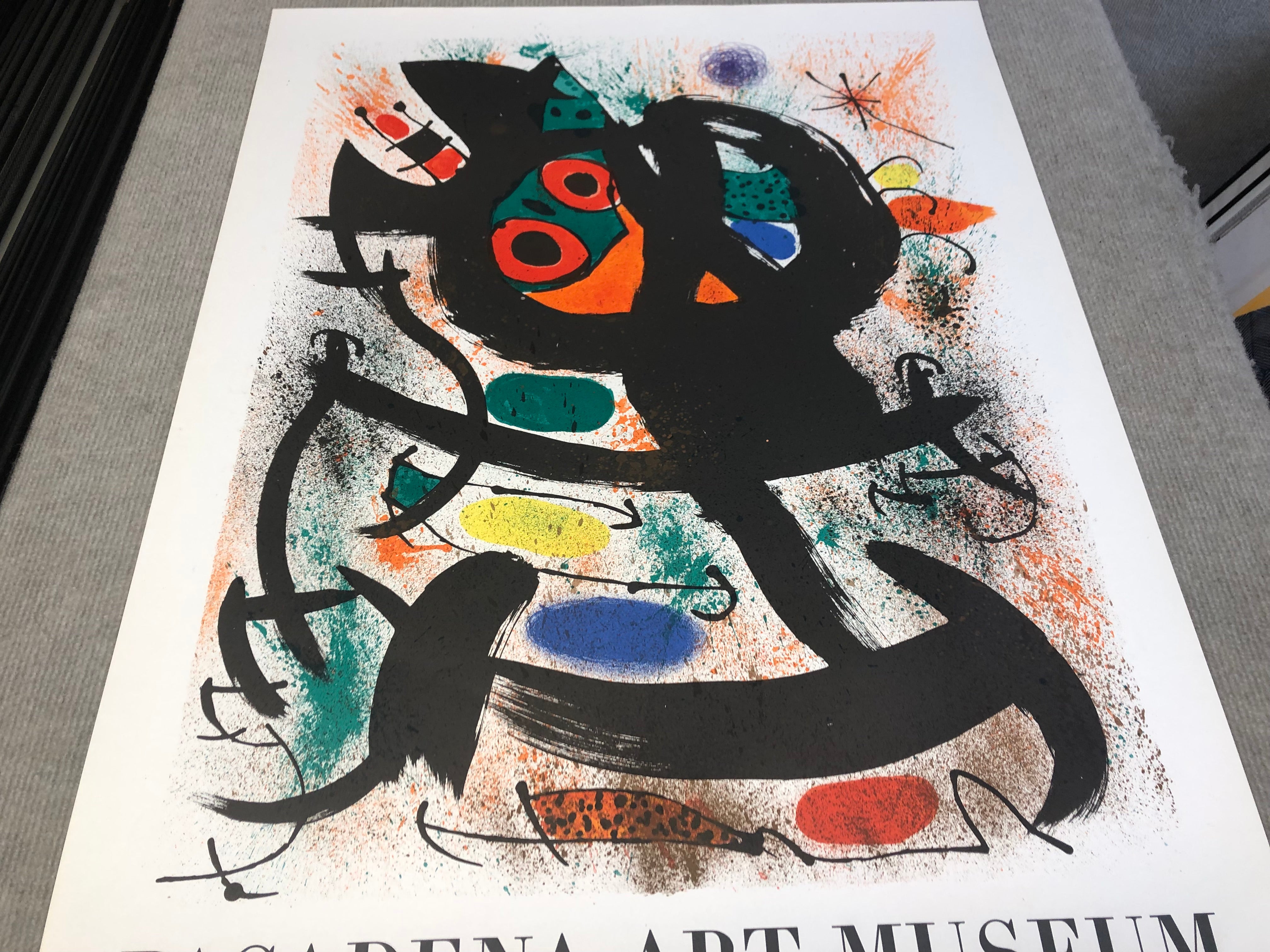 Joan Miro Pasadena Art Museum Exhibitioon Poster 1969. Certifiacte of Provenance