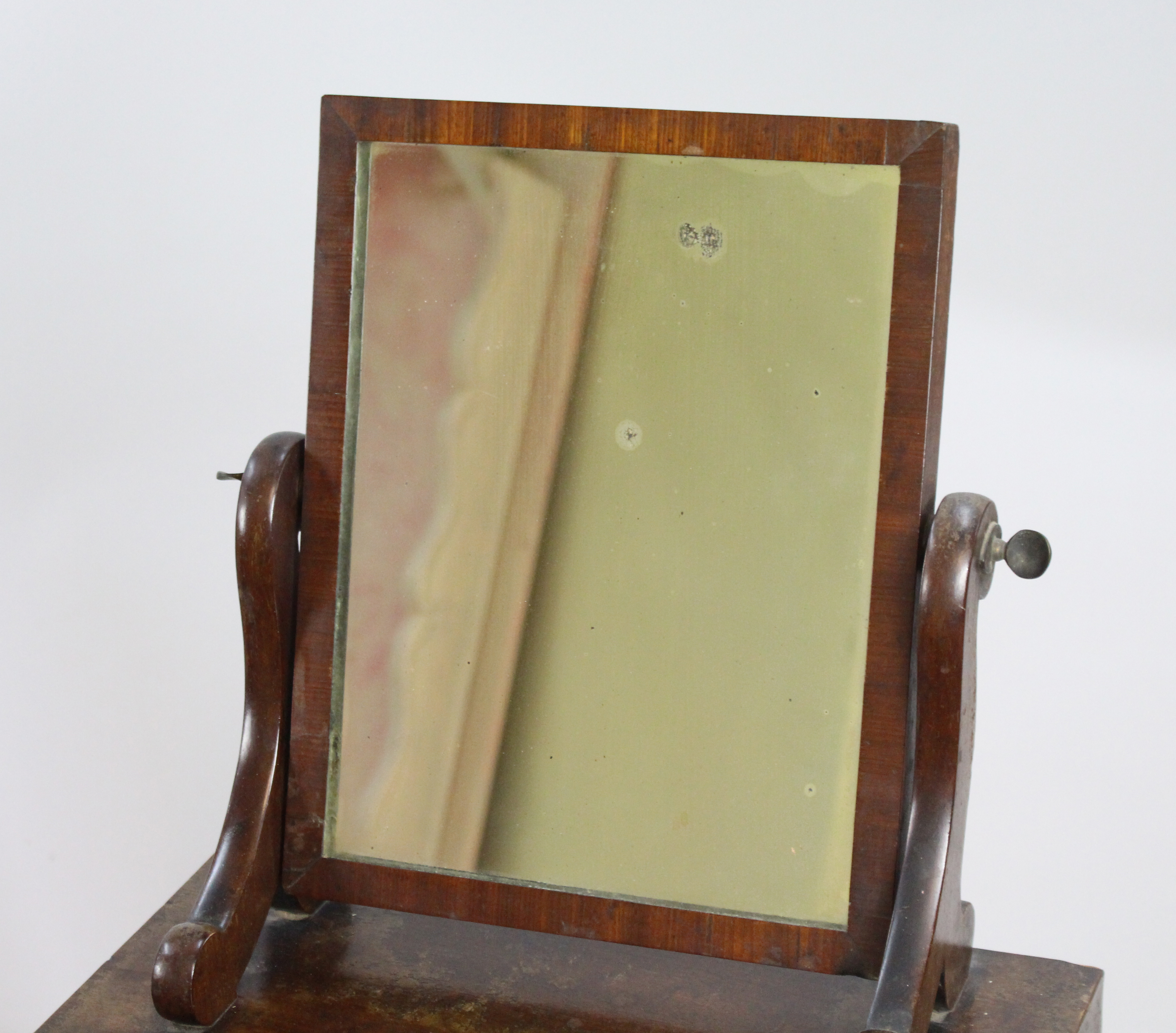 Antique Regency Mahogany Toilet Mirror