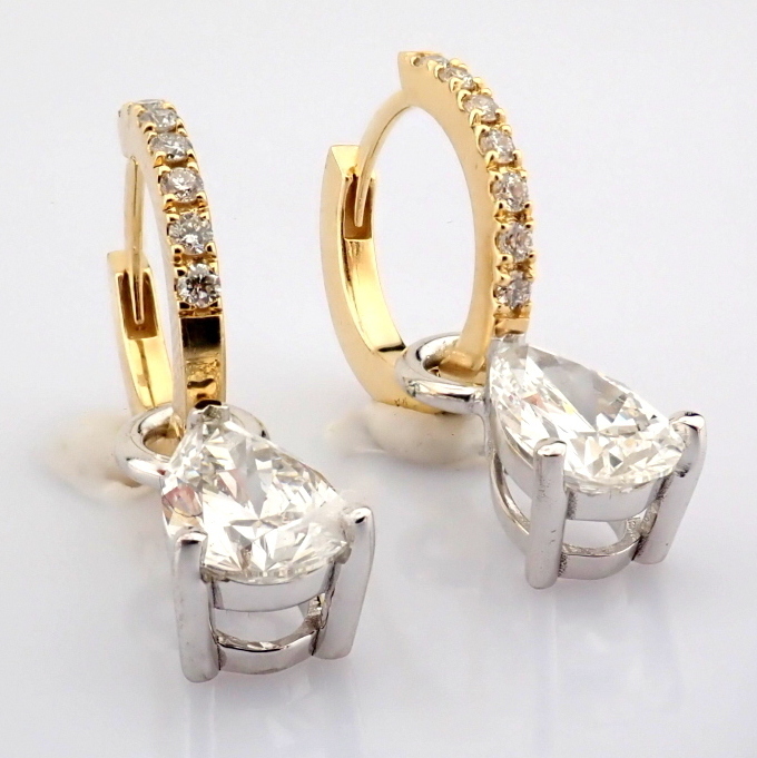 Pear Cut Lab-Grown Diamond Earring - 2.1 Total Carat (IGI Certified)