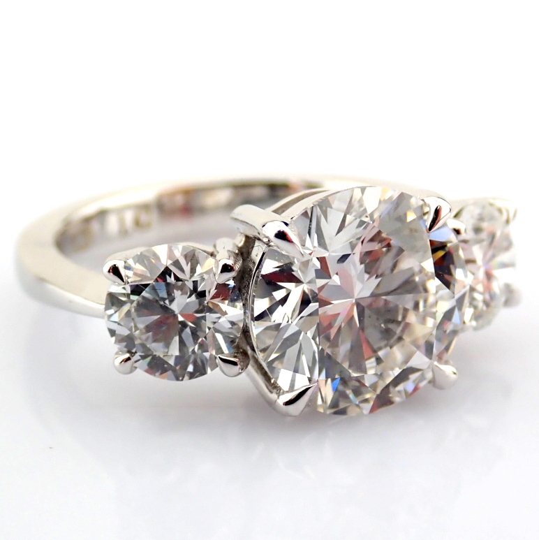 Round Cut Lab-Grown Diamond Ring - 4.71 Total Carat (IGI Certified)