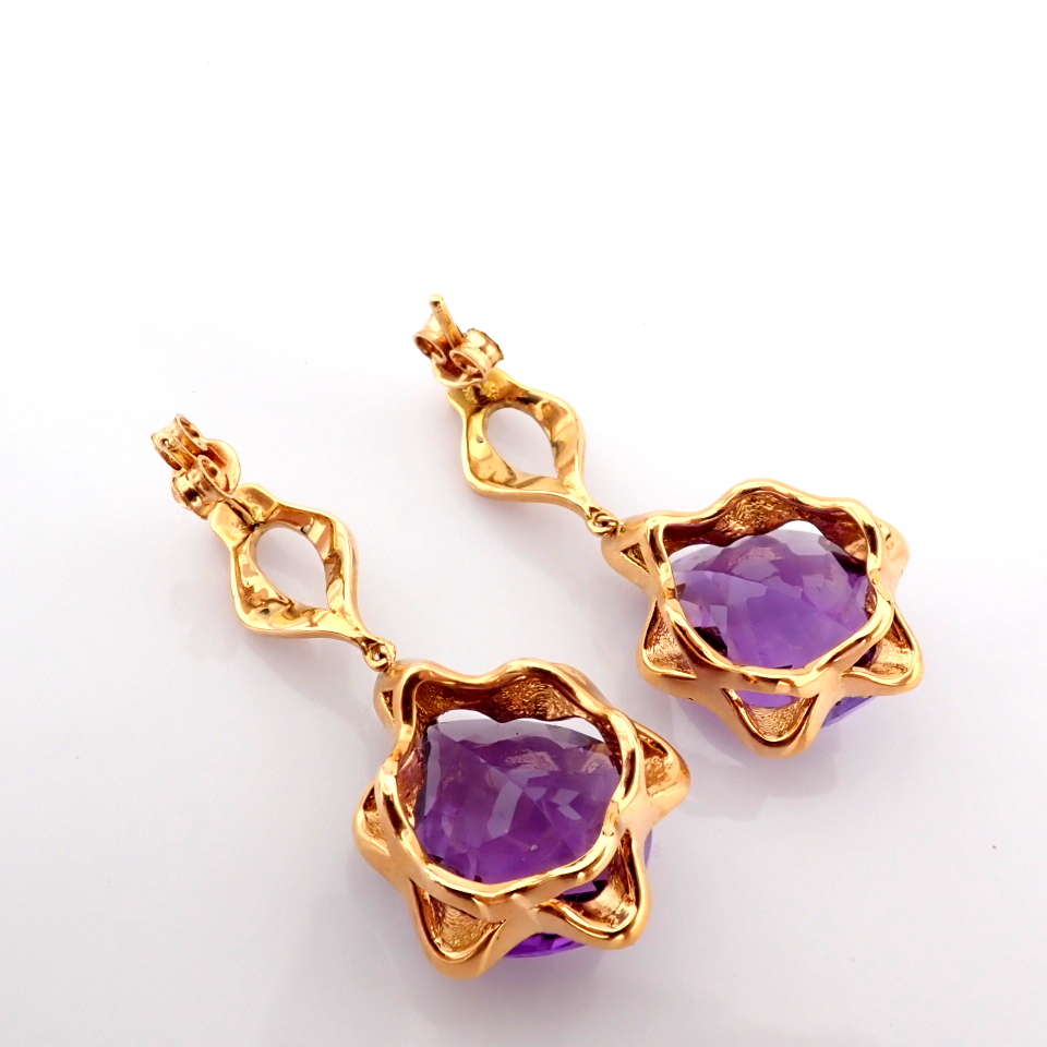 Natural Diamond 18K Rose/Pink Gold Earring