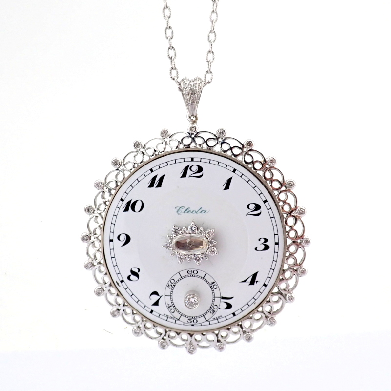 Natural Diamond 14K White Gold Necklace