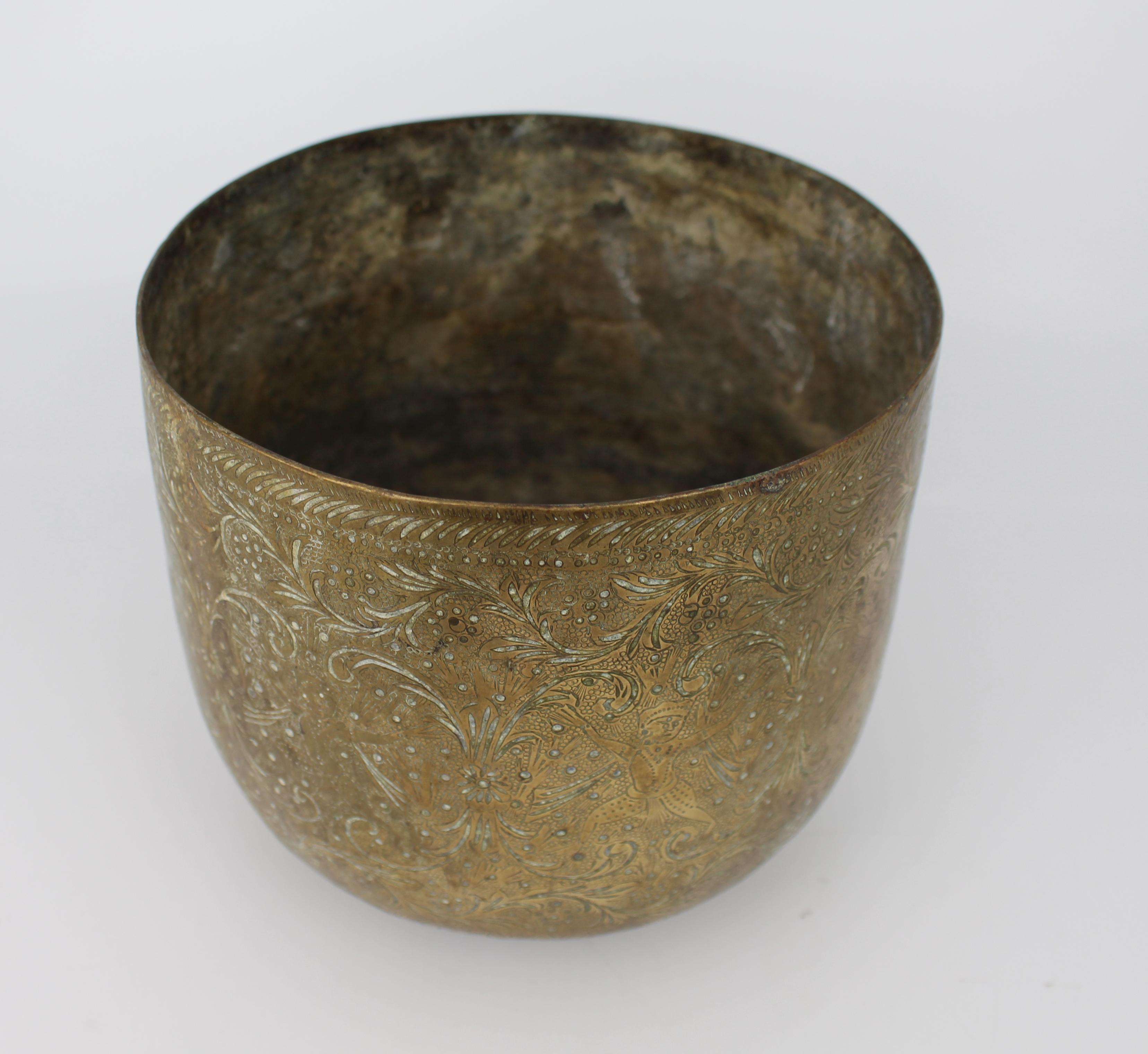 Antique Indian Brass Cachepot c.1880