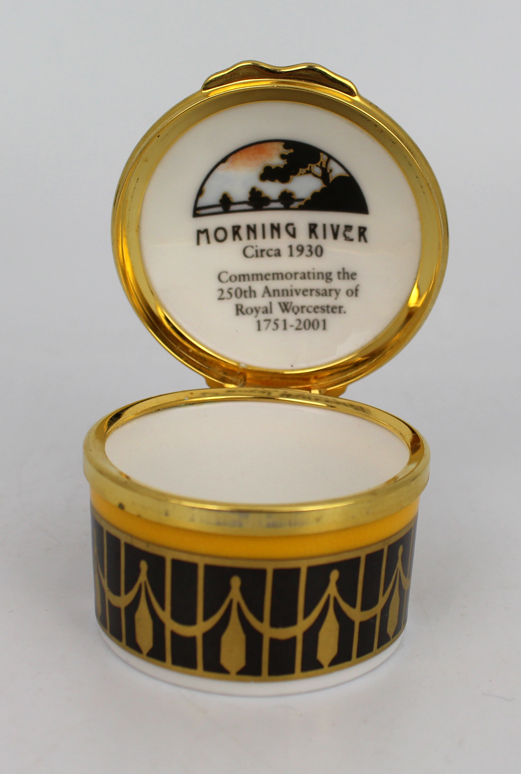 Royal Worcester The Connoisseur Collection Morning River Trinket Box