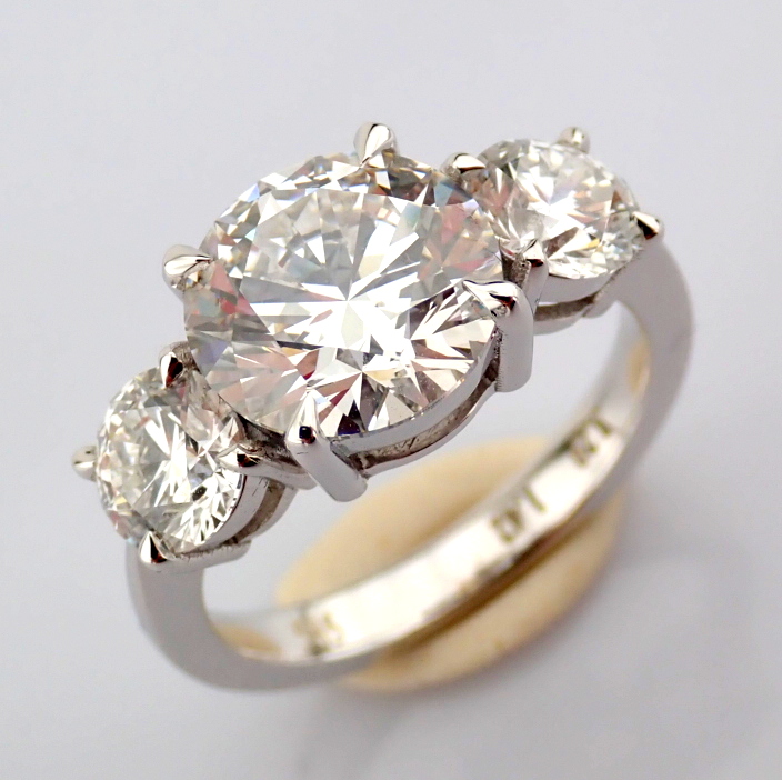 Round Cut Lab-Grown Diamond Ring - 4.71 Total Carat (IGI Certified)