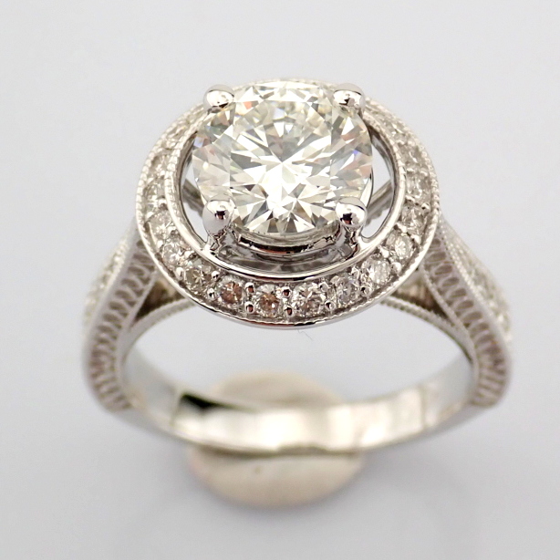 Round Cut Lab-Grown Diamond Ring - 2.73 Total Carat (IGI Certified)