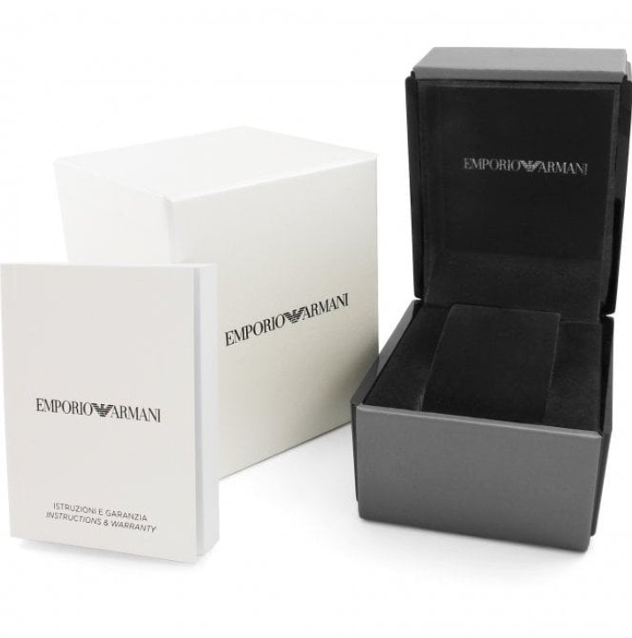 Emporio Armani AR0671 Men's Brown Leather Strap Quartz Chronograph Watch