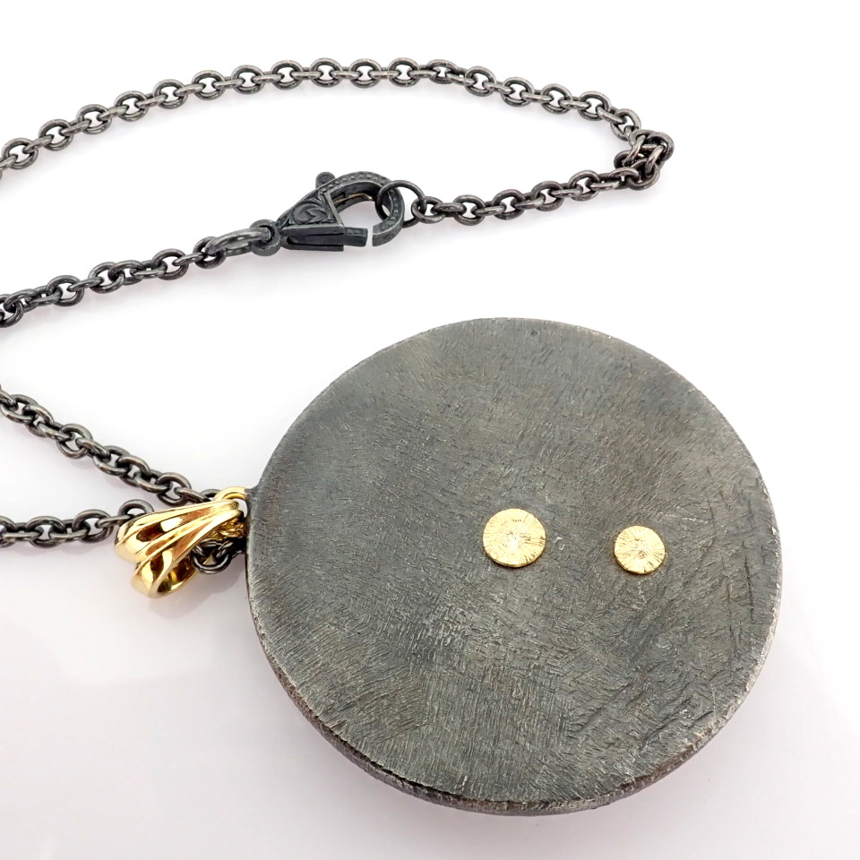 Natural Diamond 18K Yellow Gold Necklace