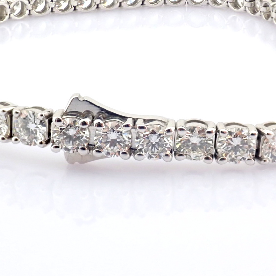 Natural Diamond 14 White Gold Bracelet