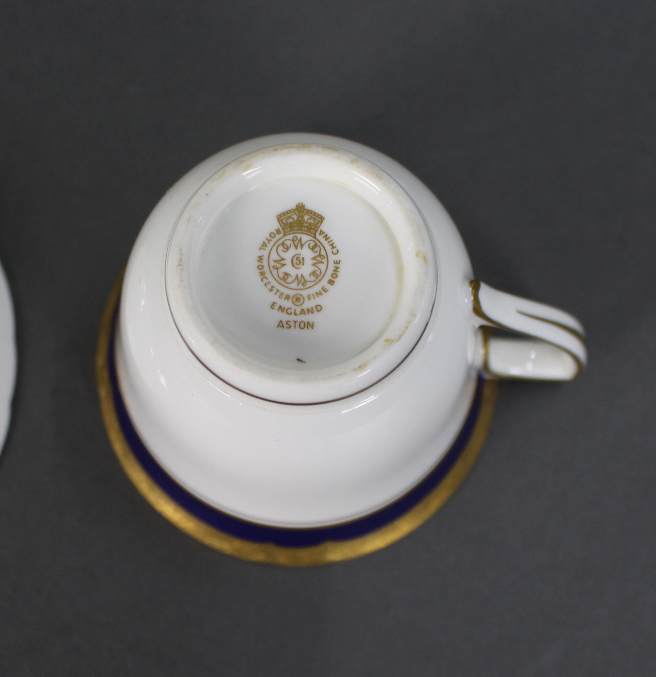 Collection of 3 Royal Worcester Aston Demitasse Cups & Saucers