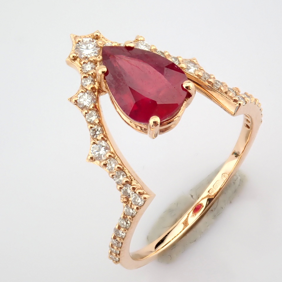 Natural Diamond 18K Rose/Pink Gold Ring
