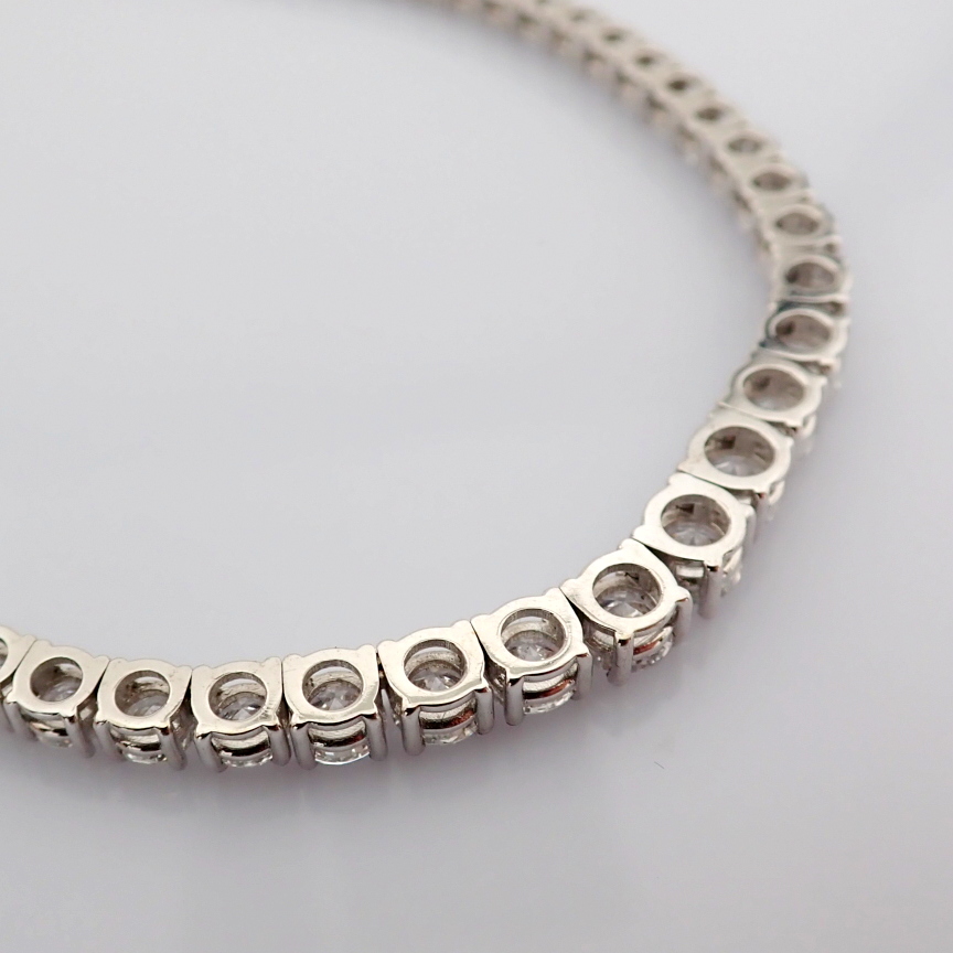 Round Cut Lab-Grown Diamond Tennis Necklace - 16.9 Total Carat (MDI Certified)