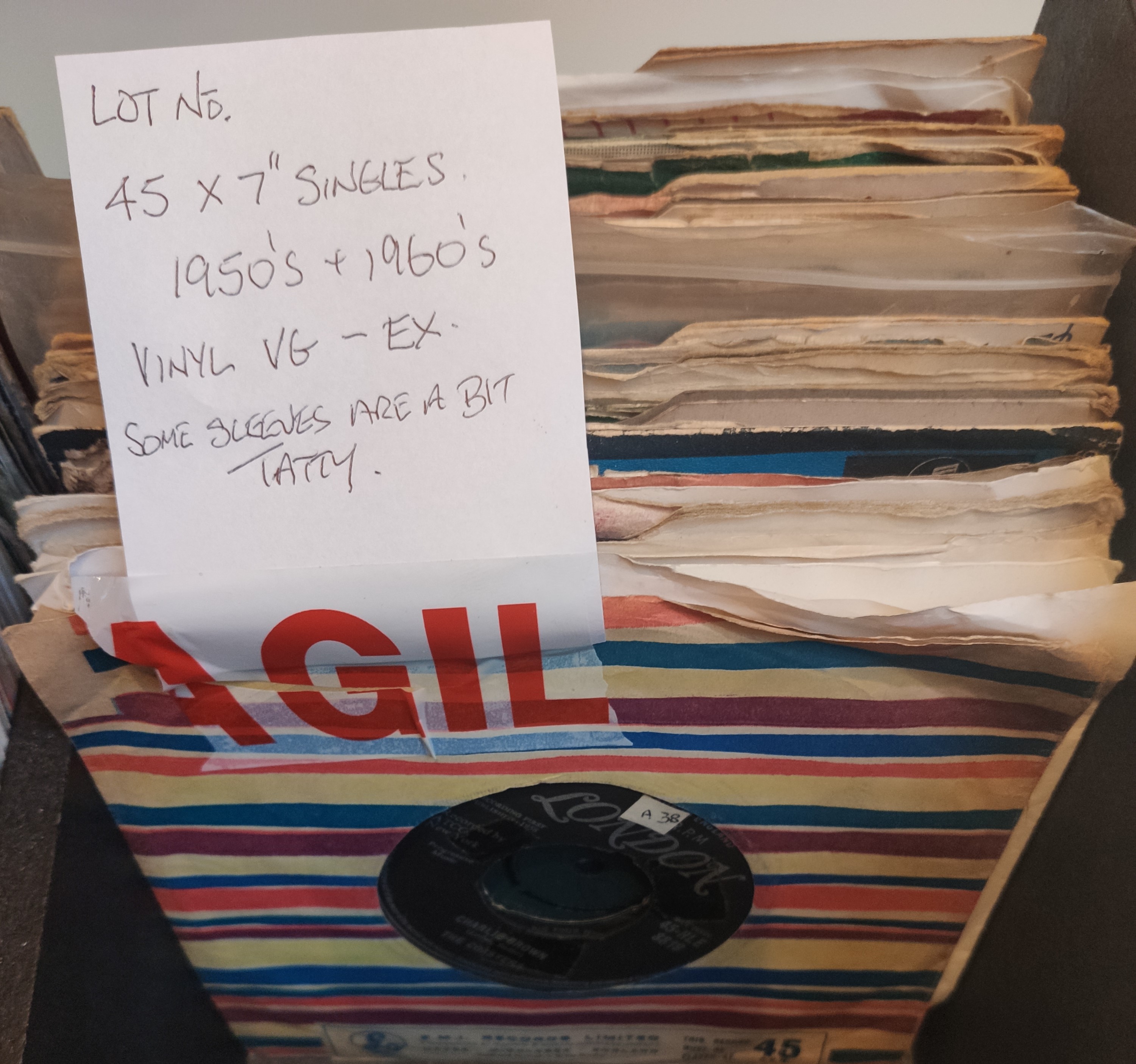 A collection of approximately 45 x vinyl 7” records. 1950s 60s.