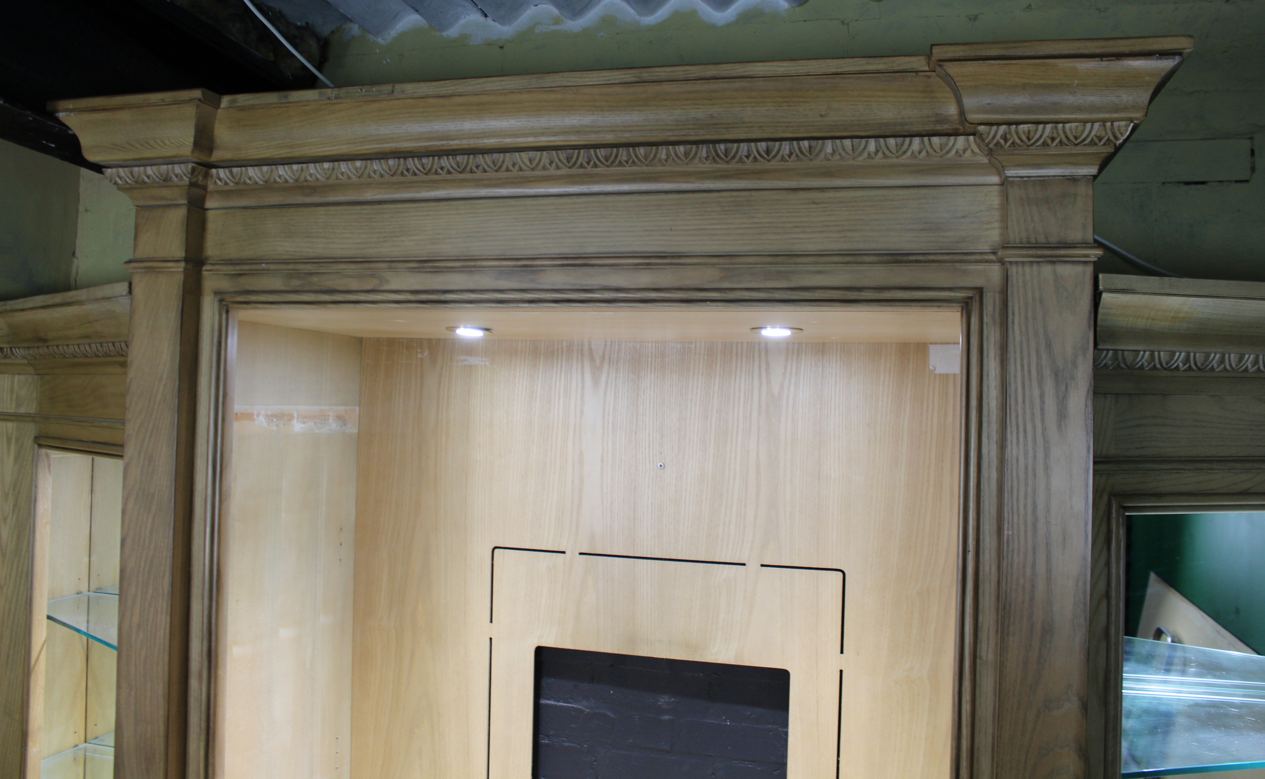 Vintage Hollywood Regency Fitted Pediment Cabinet Unit by Drexel Heritage