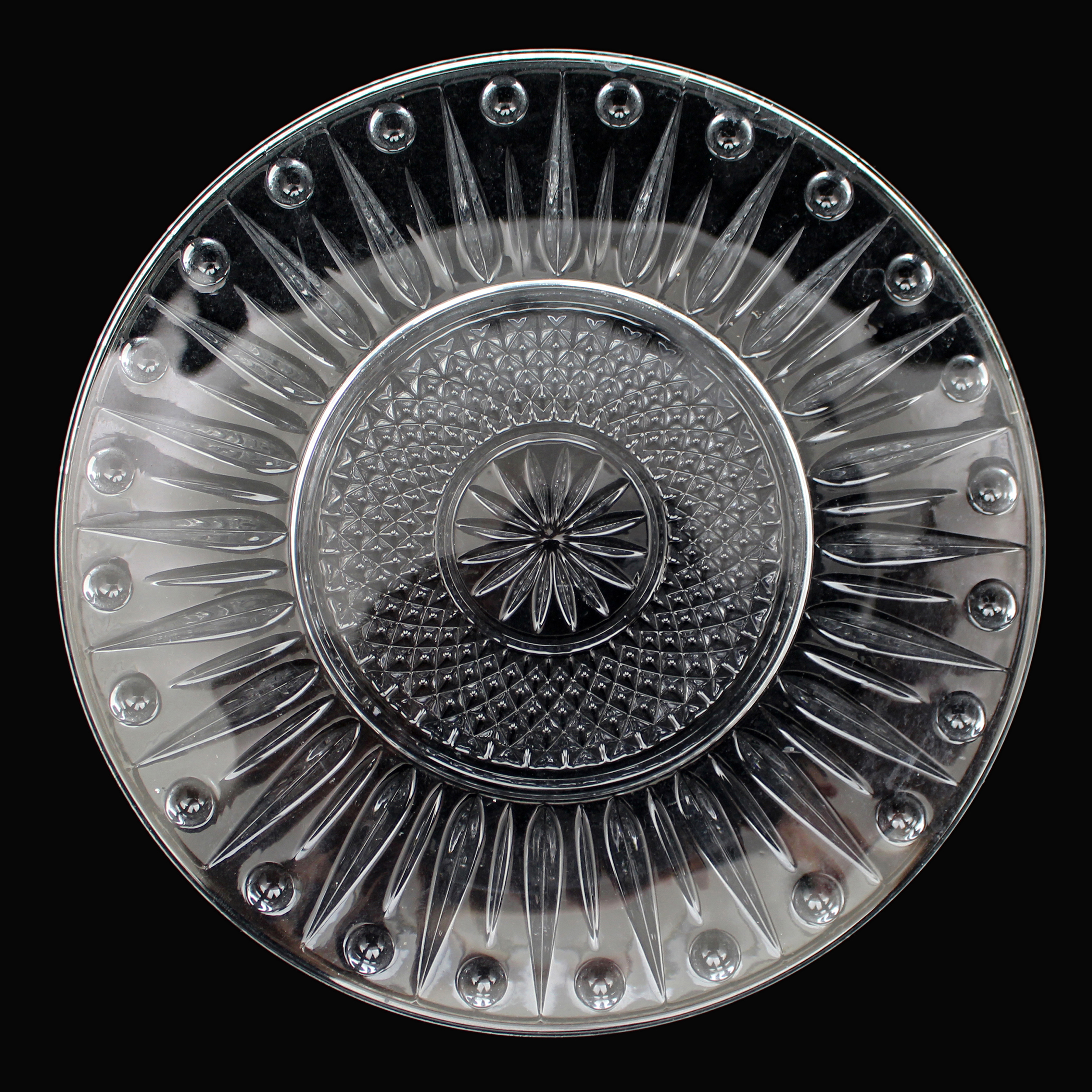 Set of 12 Unused Cut Crystal Dessert Plates