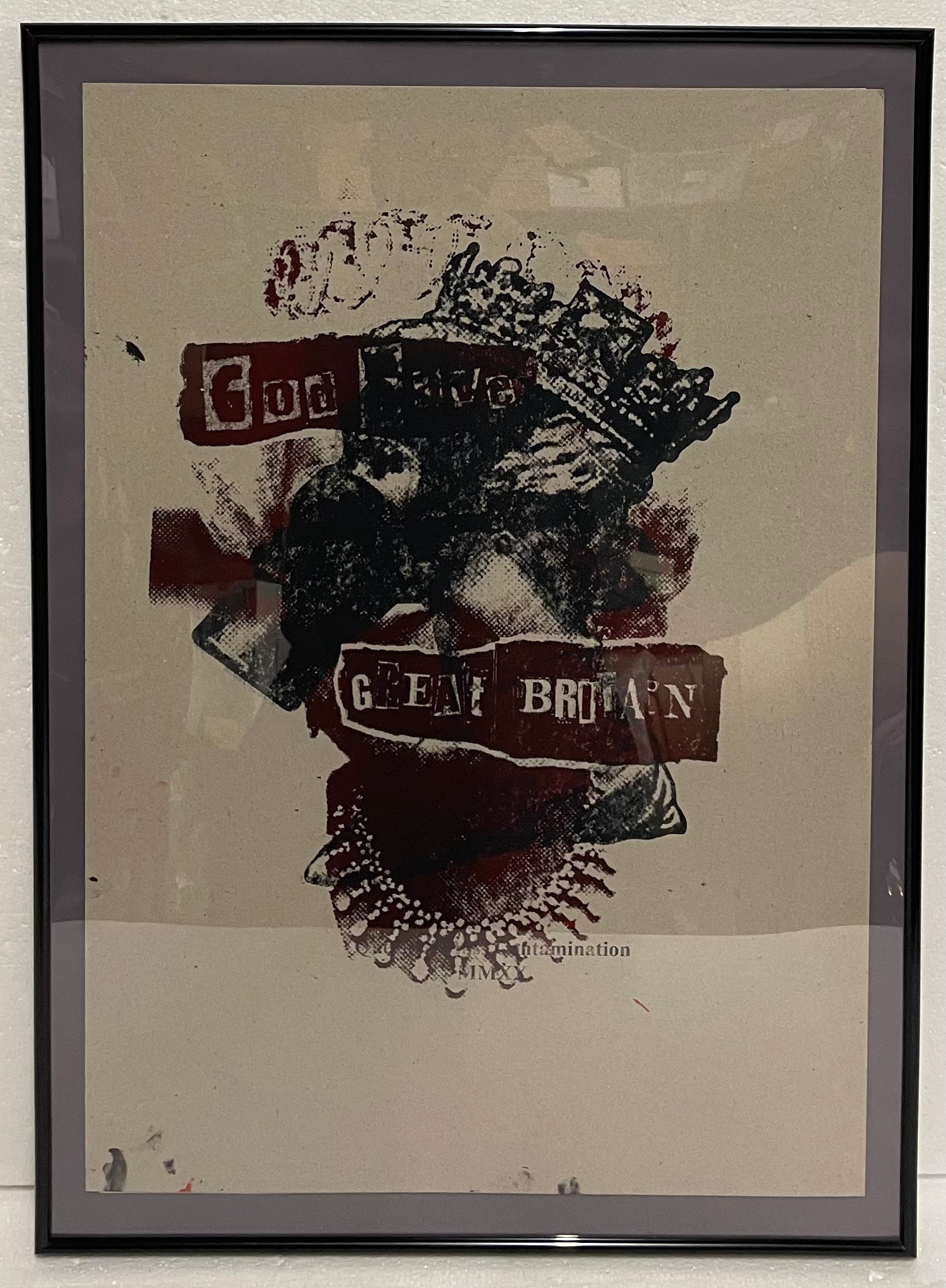 Jamie Reid (1947-2023) James Cauty (b.1956) 'God Save Great Britain', Screenprint, Test Proof, Frame