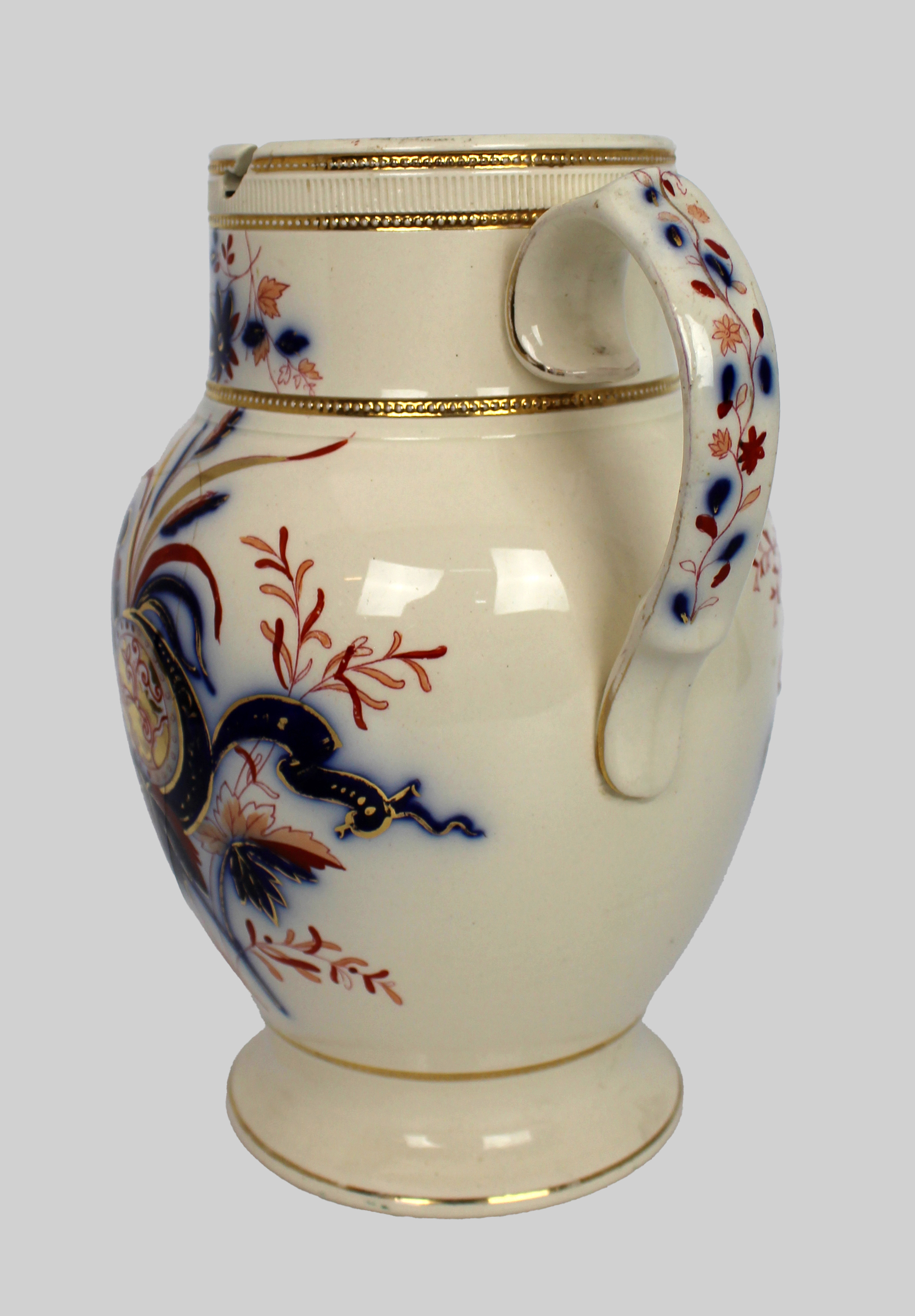 Victorian E. M. & Co. Jug with Pewter Lid