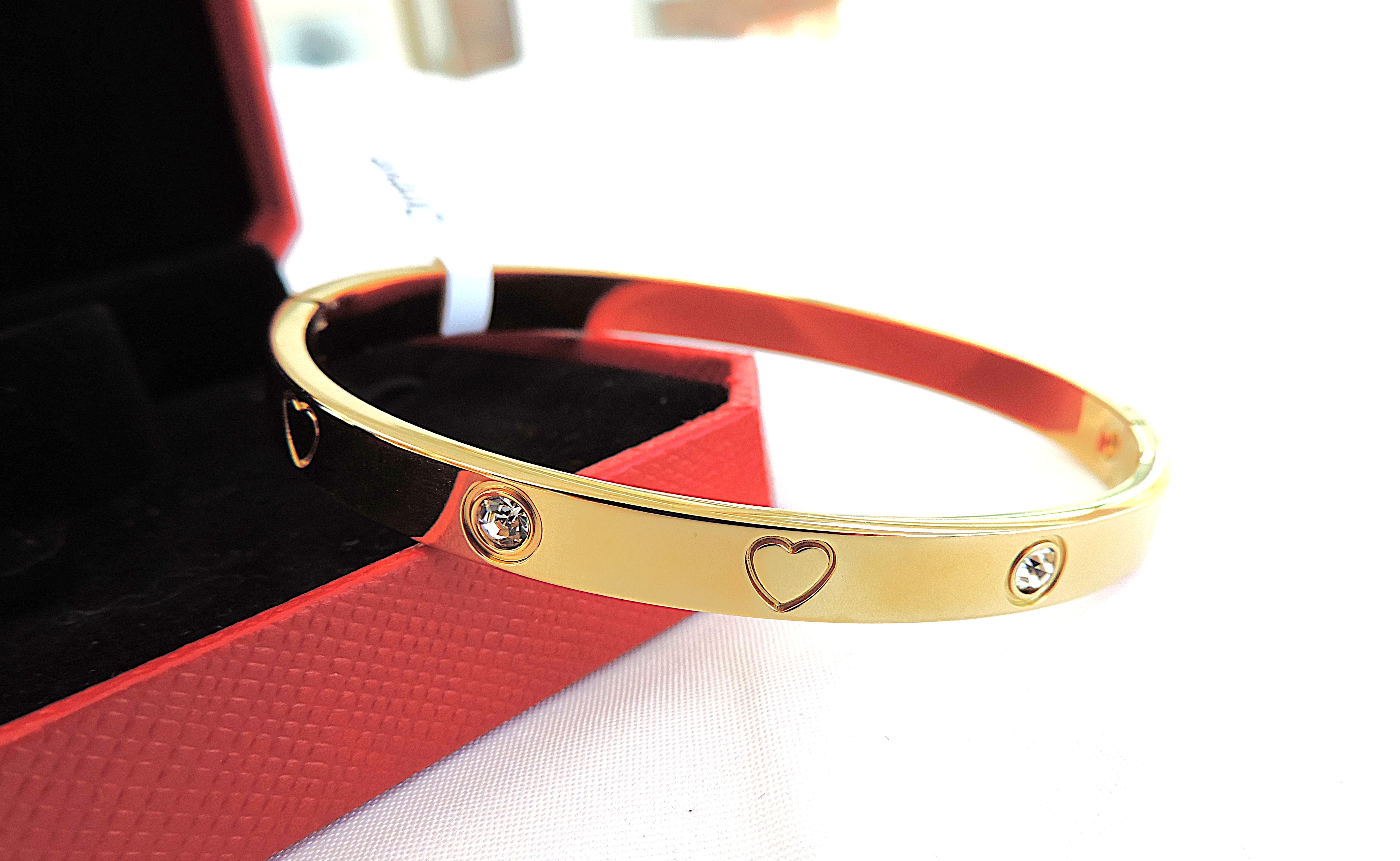 Orrevé 18k Gold Plated Zircon Love Bracelet 'New'