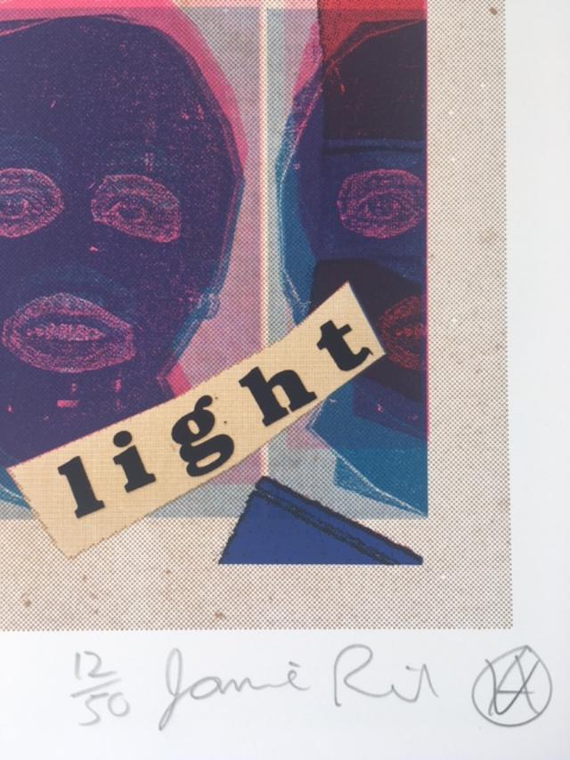 Jamie Reid (1947-2023) 'Vote For Light', Titled, Screenprint, Signed, Editioned, Framed, 1987