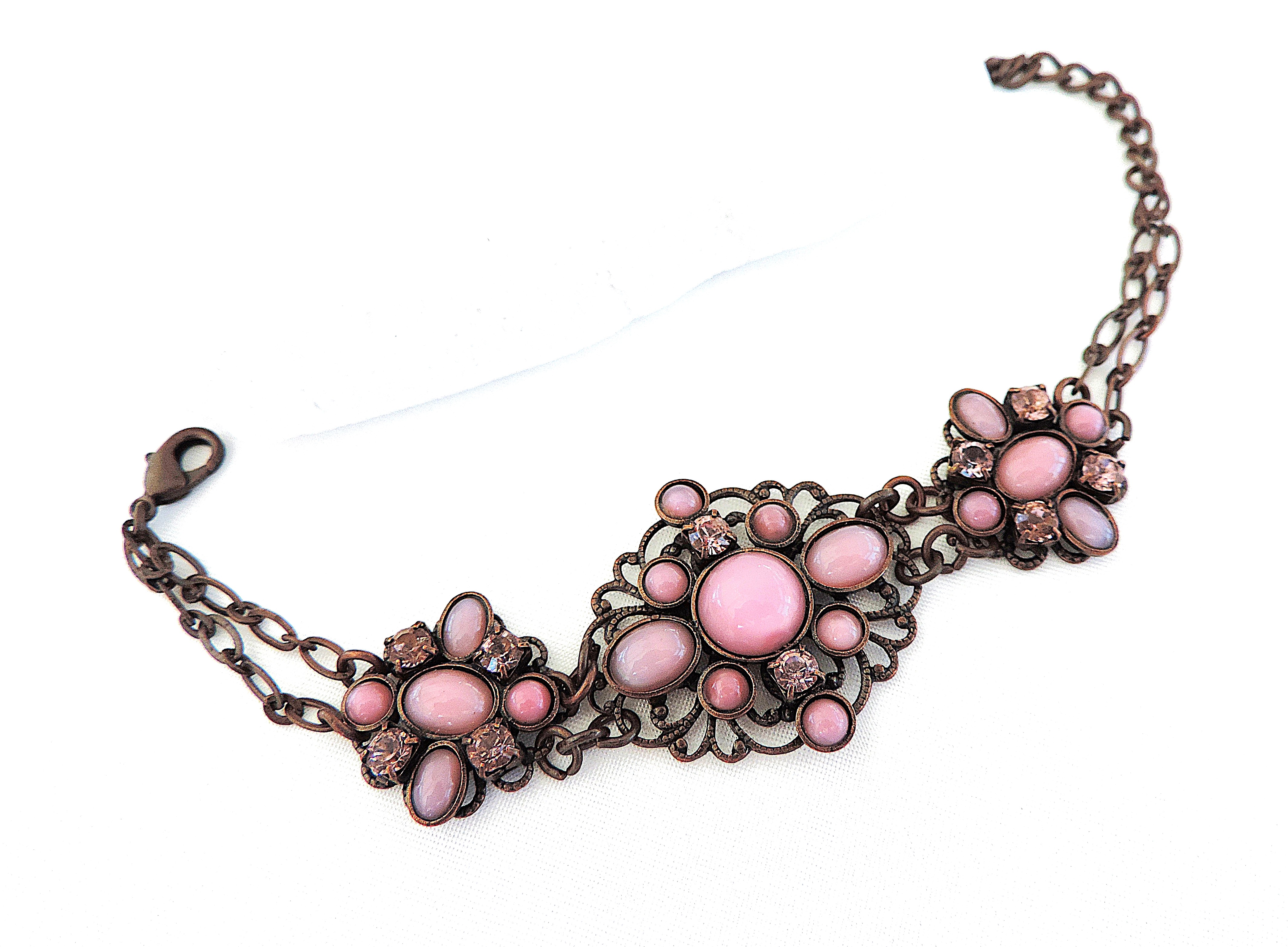 Vintage Rococo Style Italian BAIXA Gemstone Bracelet