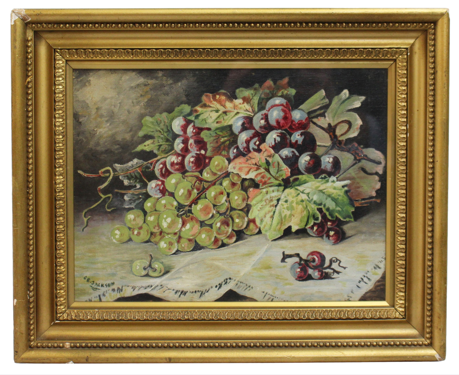 Pair of Signed Still Life Paintings Oil on Canvas