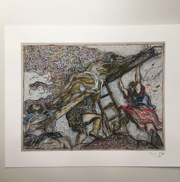 Billy Childish (b1959) 'L'Erection de la Croix' Signed, Editioned, Pigment Print, 2014