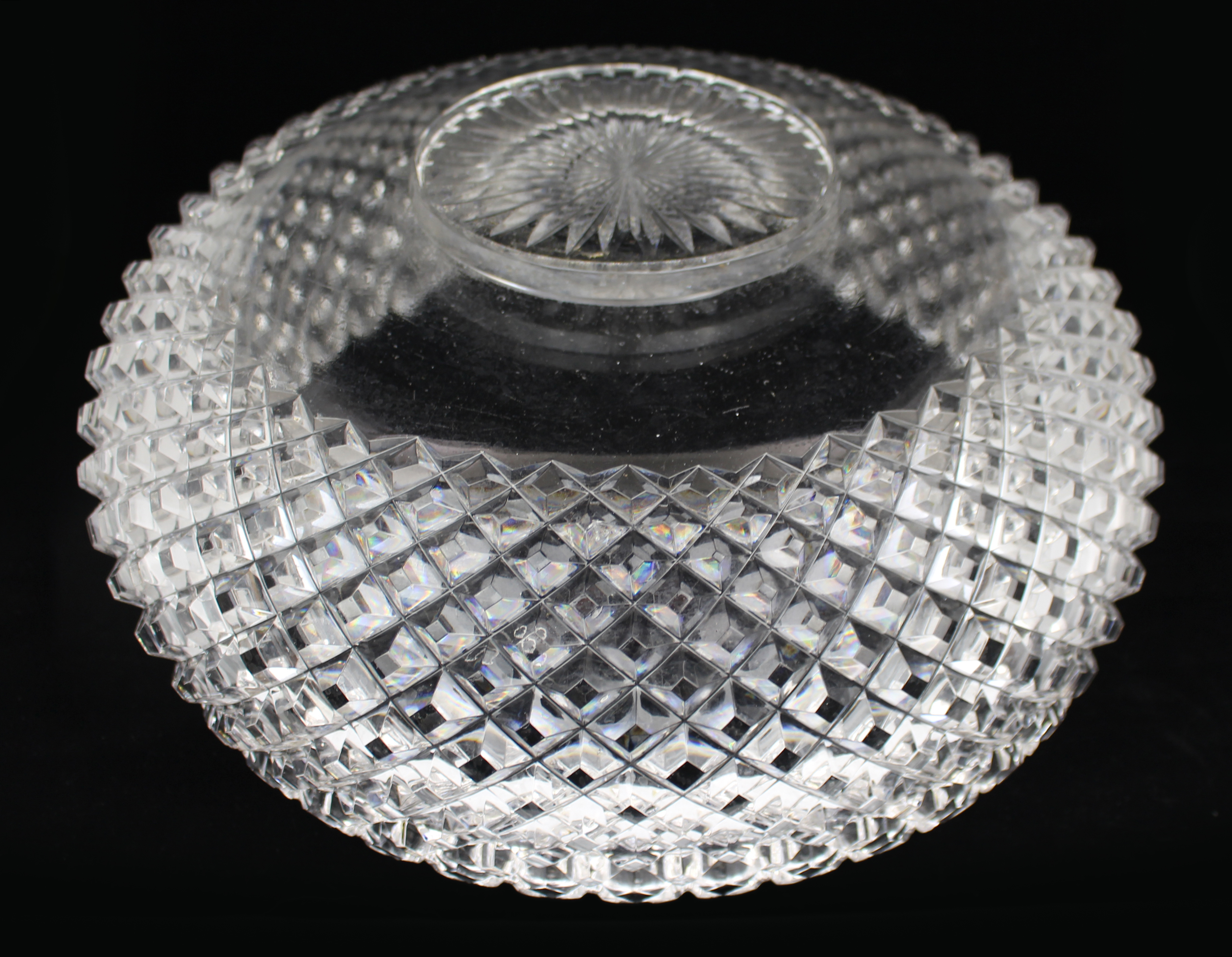Monumental Hand-Cut Crystal Centrepiece Bowl c.1935
