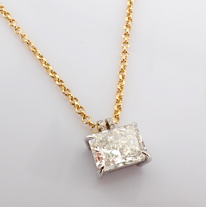 Radiant Cut Lab-Grown Diamond Necklace - 6.07 Total Carat (IGI Certified)