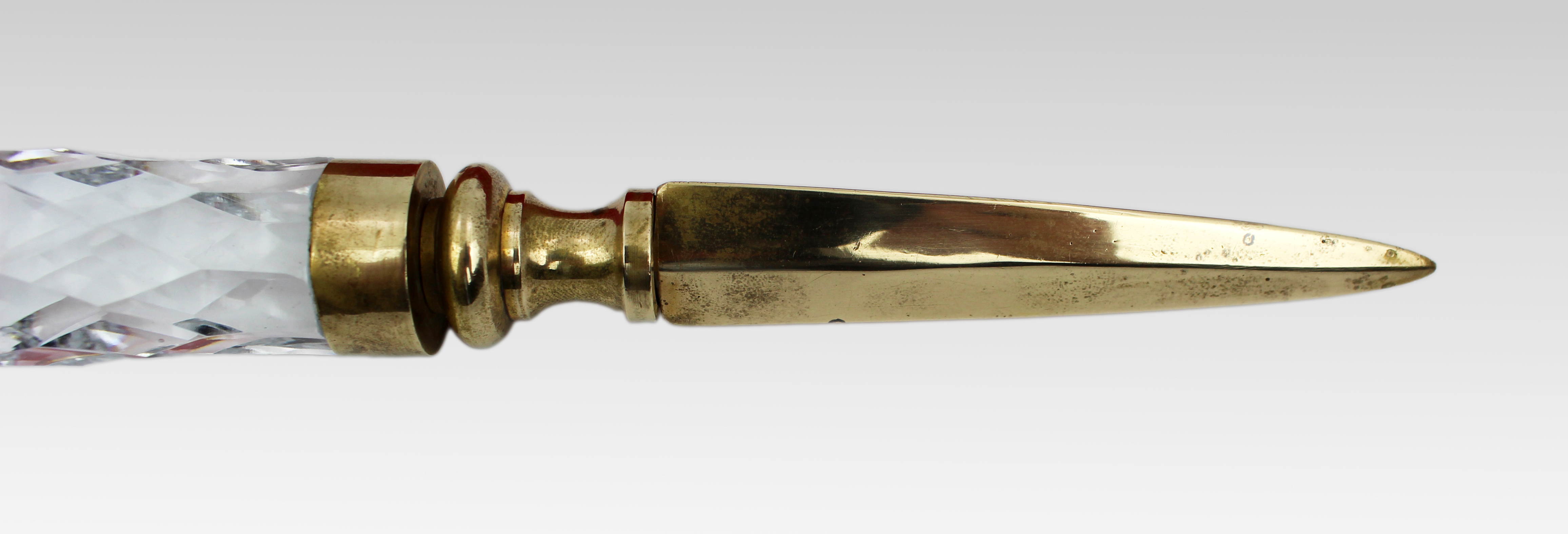Royal Brierley Crystal and Brass Letter Opener, Boxed, England