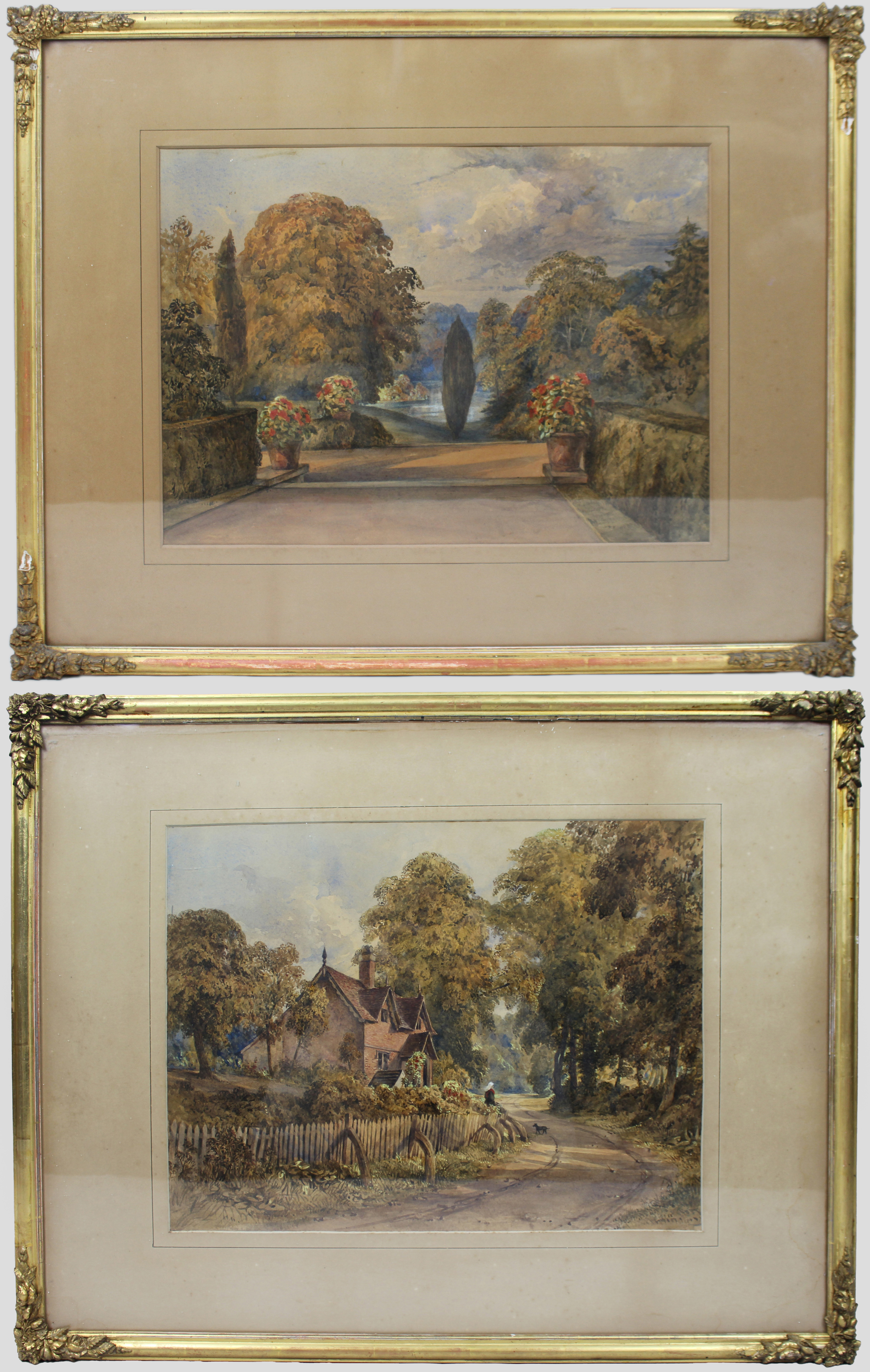 Pair of Fine Victorian Watercolours – English Landscape Views