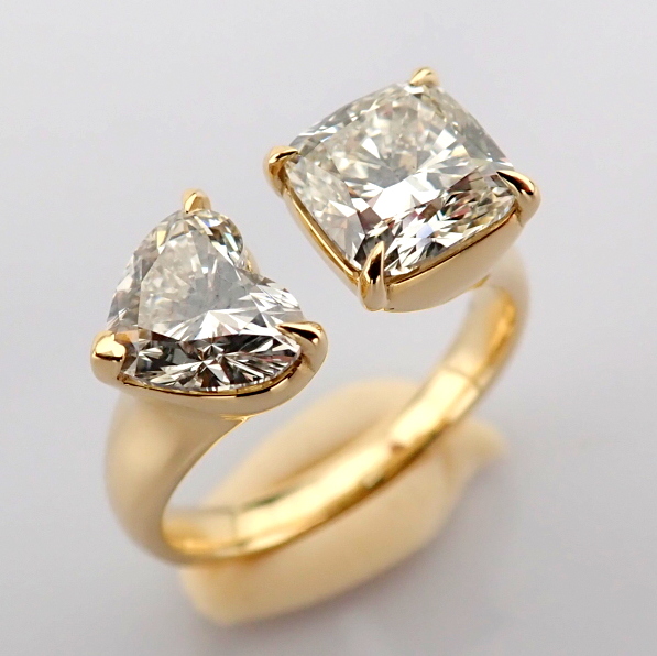 Cushion Cut Lab-Grown Diamond Ring - 3.77 Total Carat (IGI Certified)