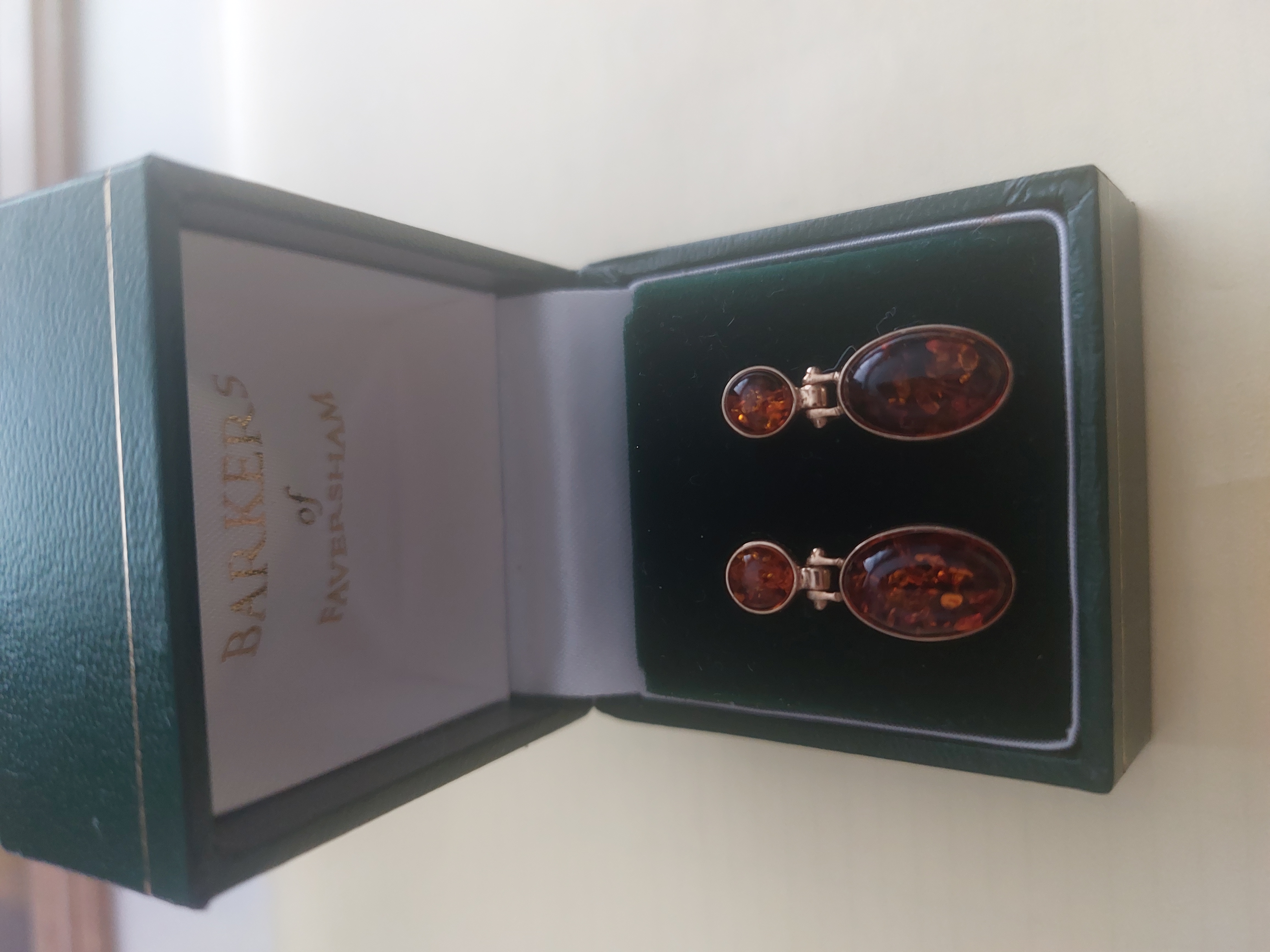 Gold and Amber Earrings
