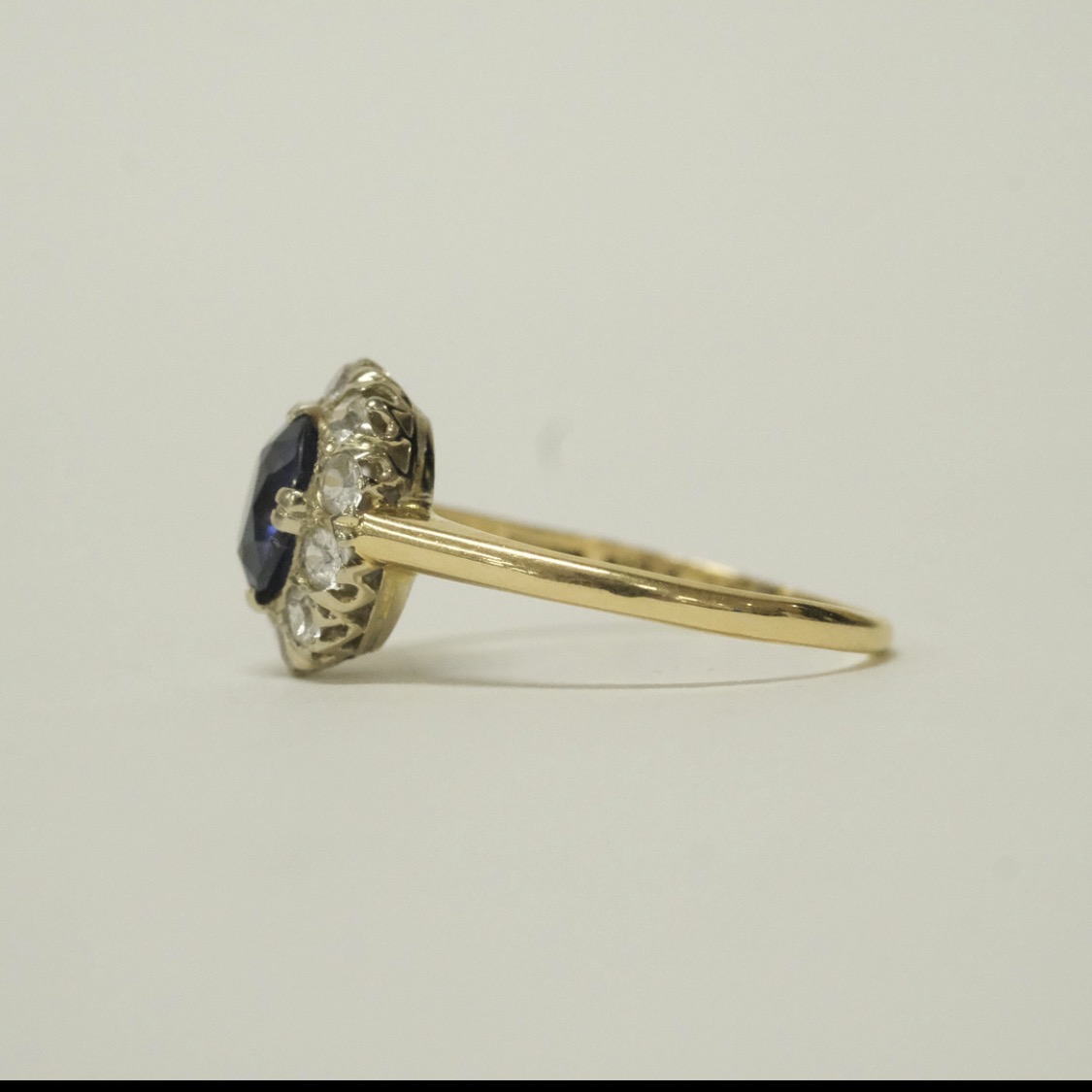 Carmose Ring, 18 K Gold With 0.25 ct Topaz and White Stones