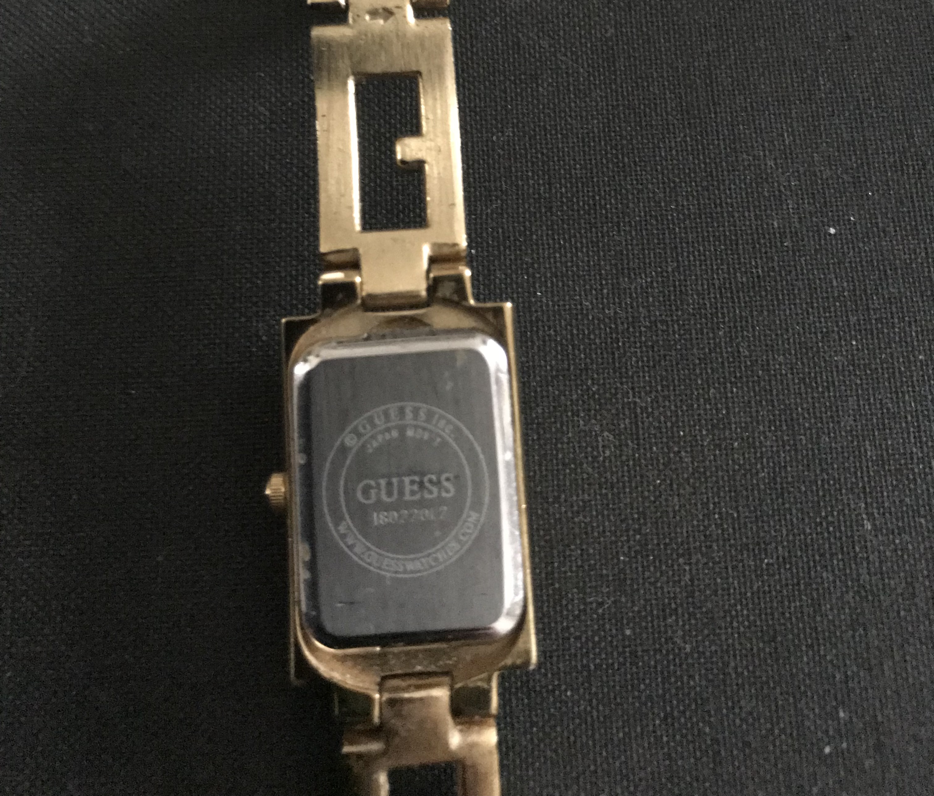 Guess Gold Plated Diamanté Studded Watch