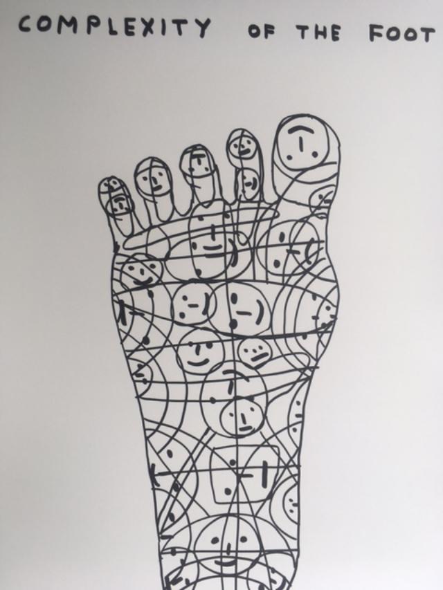 David Shrigley OBE (b 1968)‘Complexity of The Foot’ Offset Lithograph, Ltd Edition of 350, COA, 2020