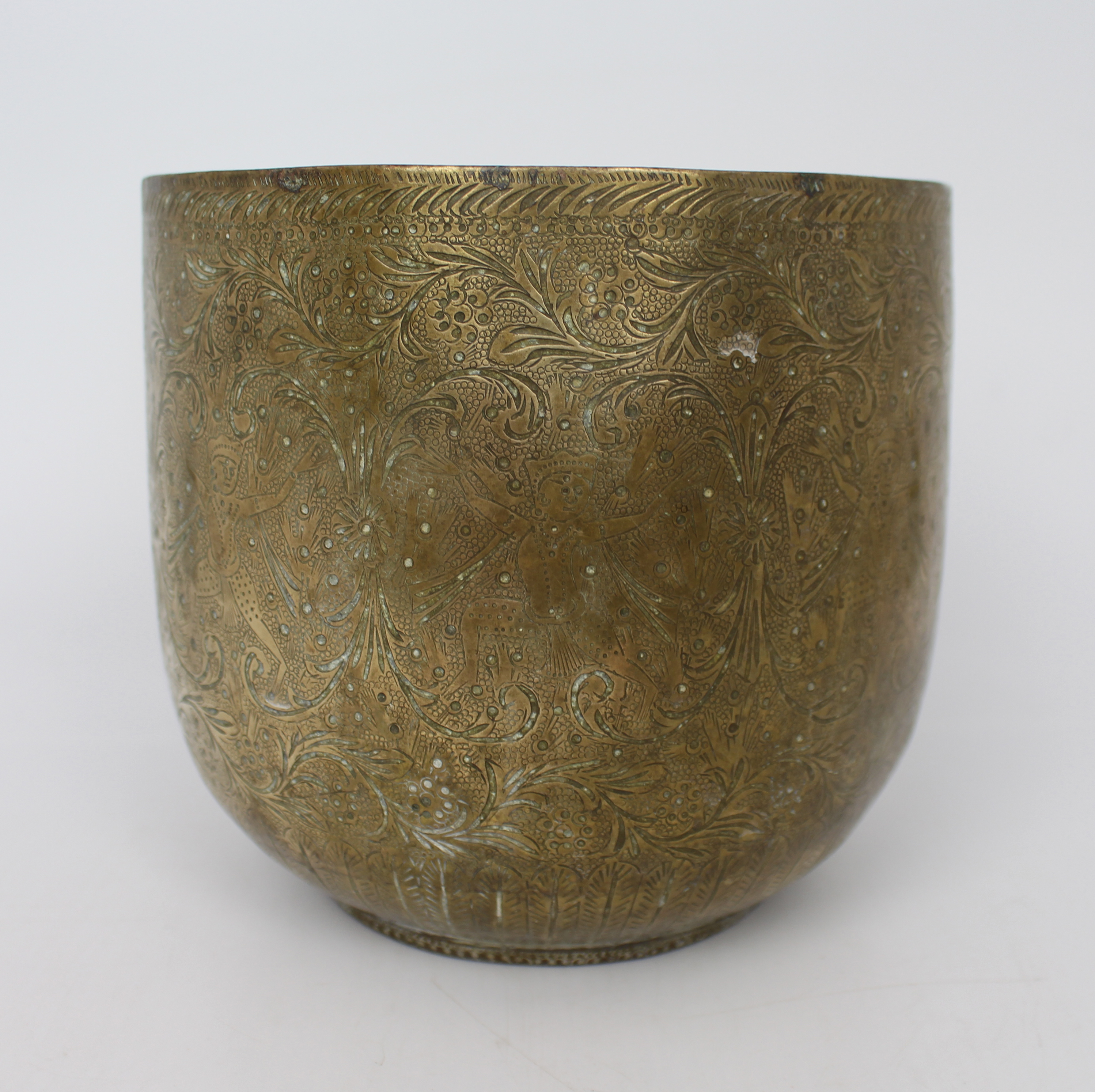 Antique Indian Brass Cachepot c.1880