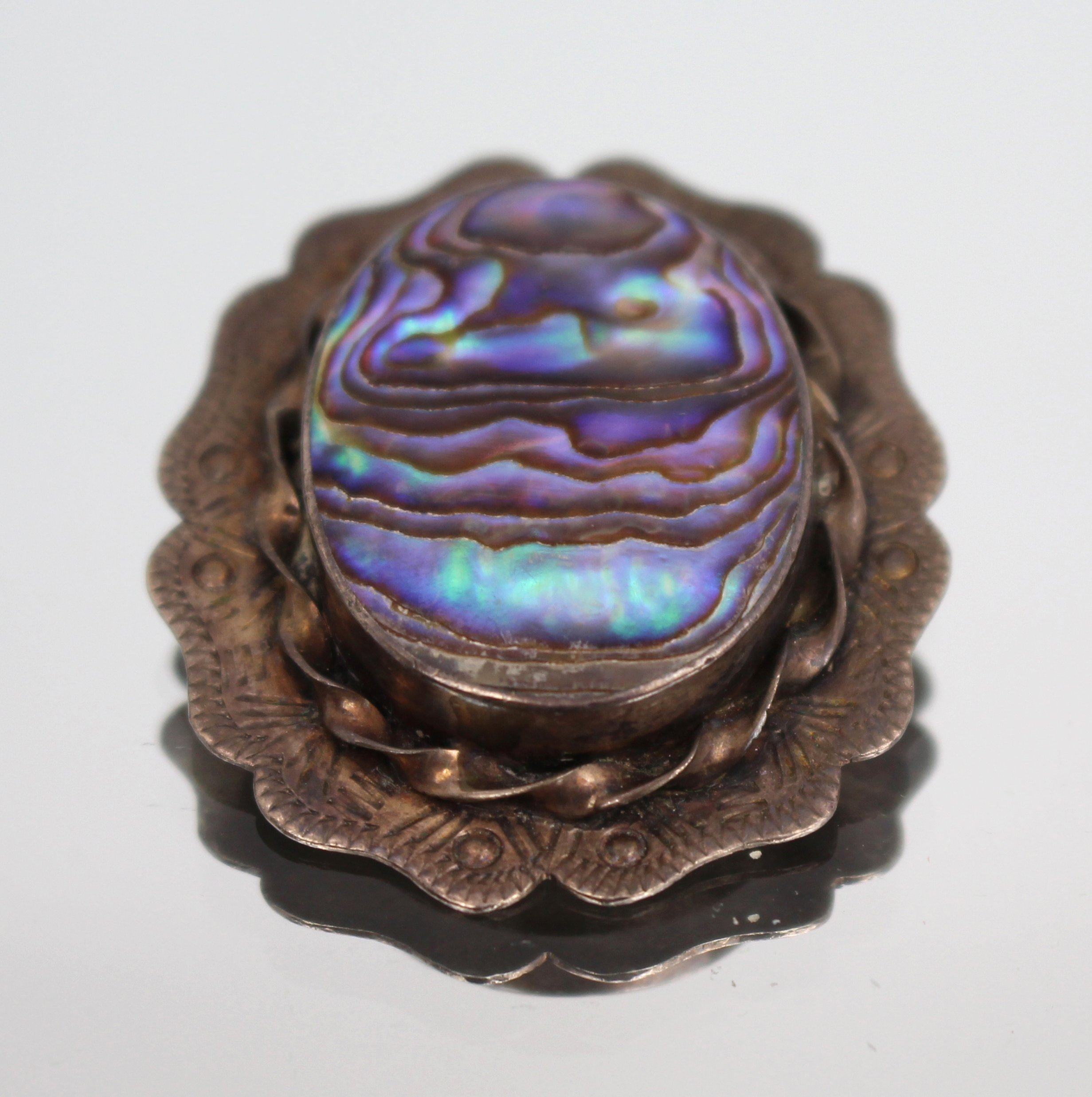Mid 20th Century Silver and Abalone Brooch – c.1950