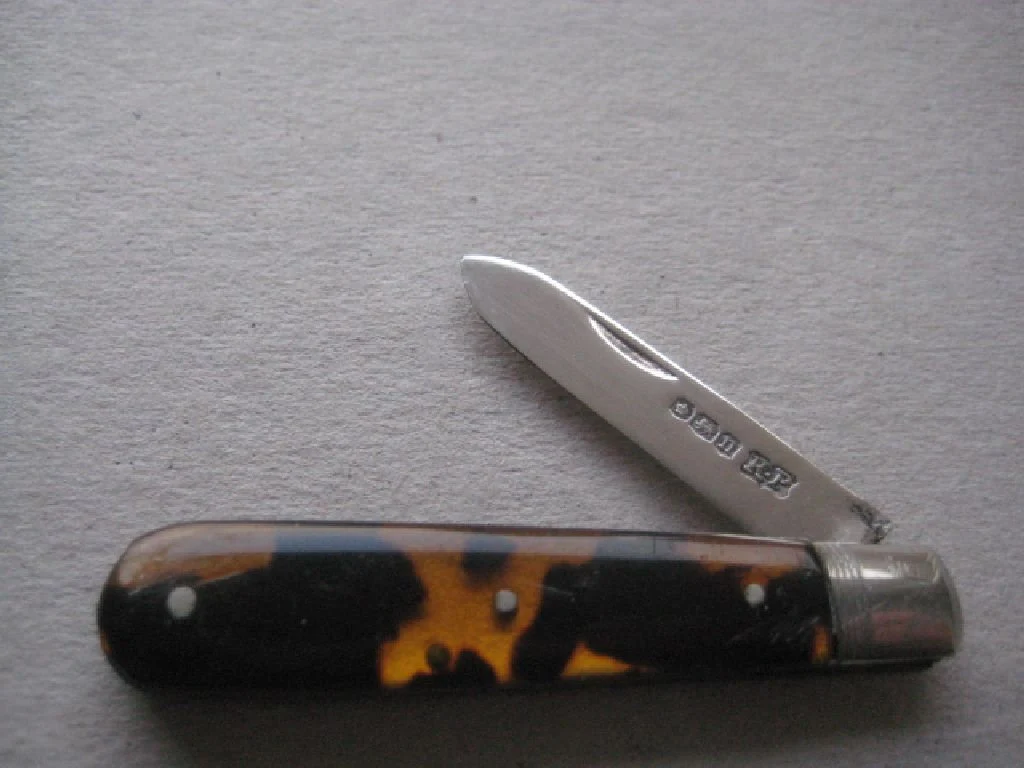 George V Silver Bladed Folding Fruit Knife