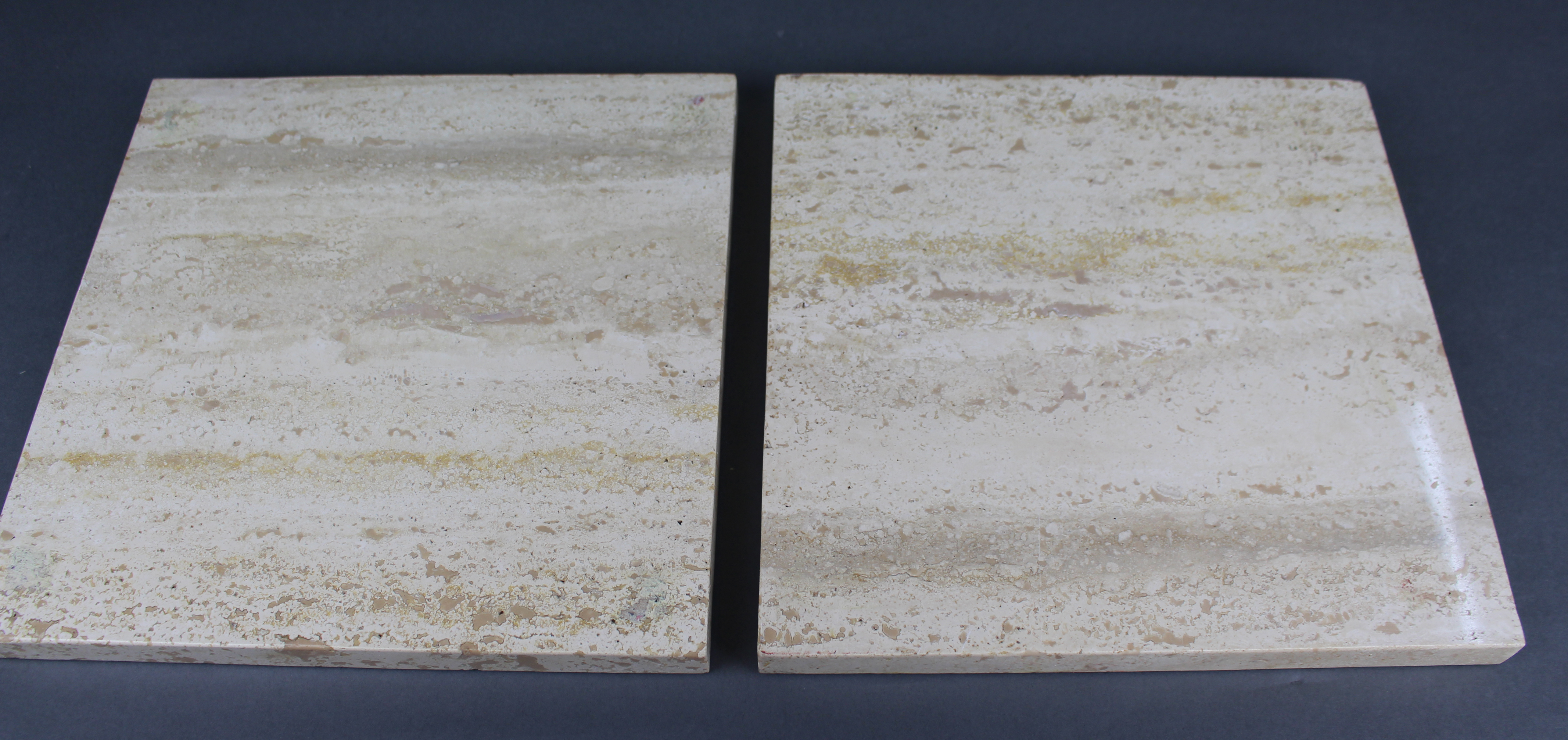 Pair of Vintage Square Marble Plinths