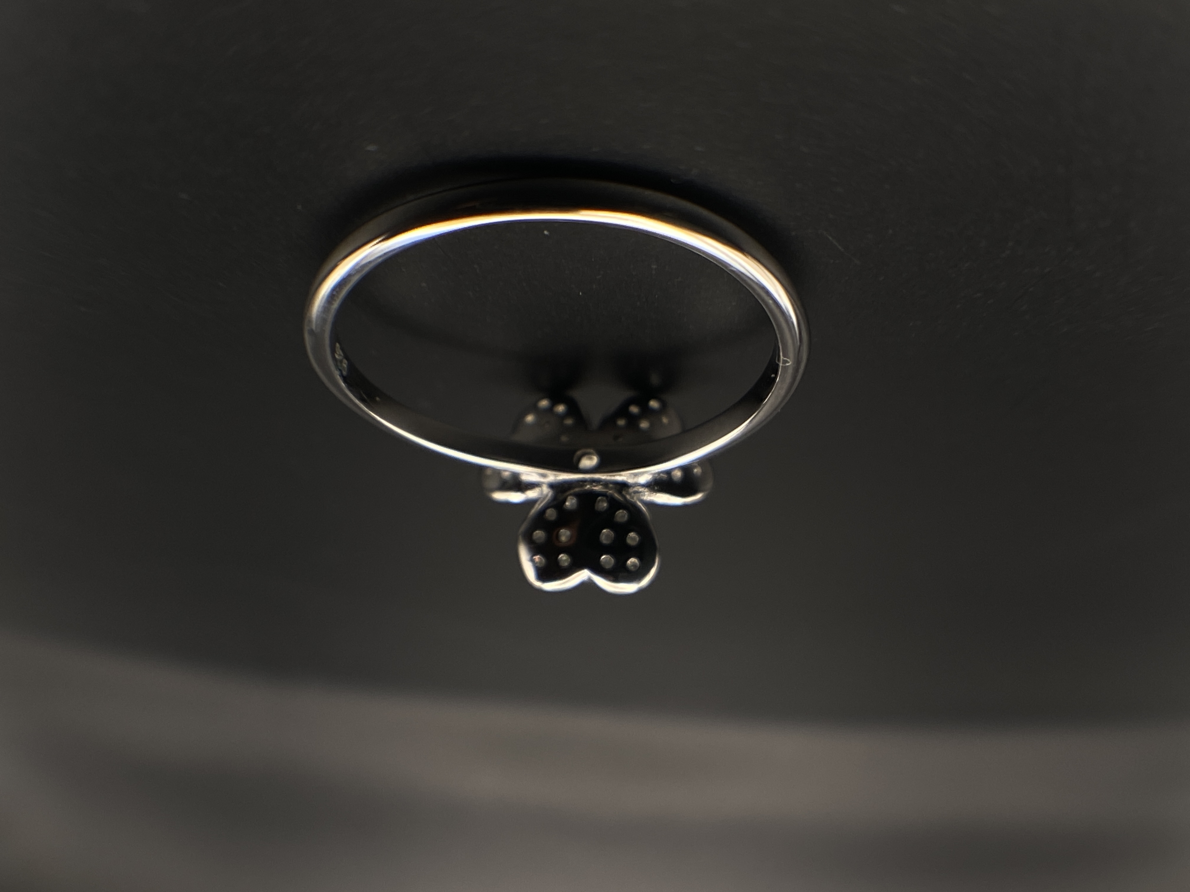 Silver Ladies Shamrock Ring Set With CZ