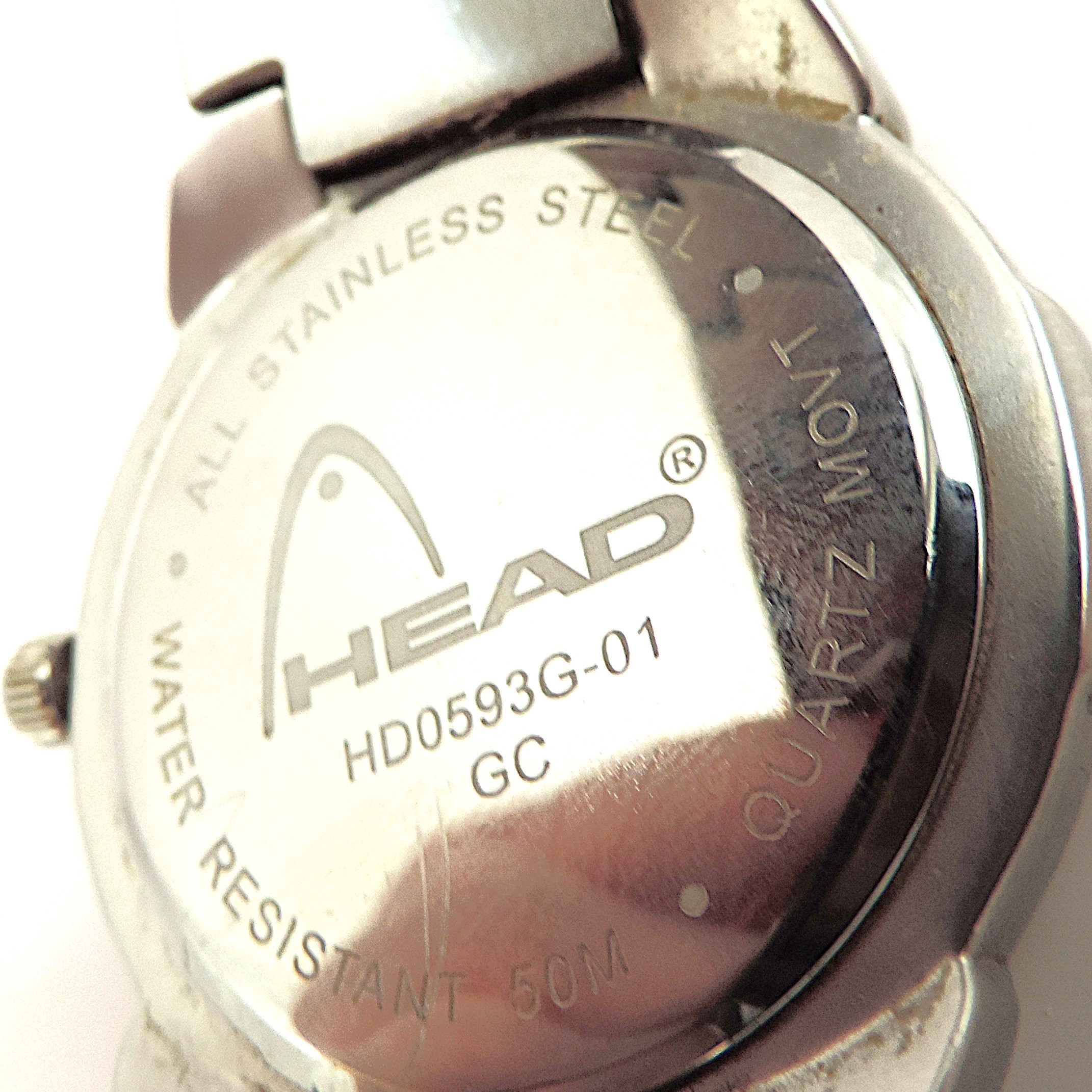 HEAD Quartz Bracelet Watch HD0J93G-01-GC - New Battery Working