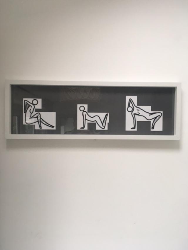 Julian Opie (1958-) ‘This Is Shahnoza’ In 3 Parts, Wooden Maquettes, Framed, 2008