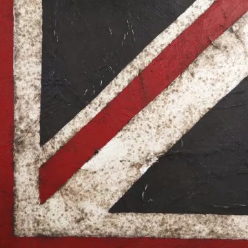 British School (20th Century) ‘Union Jack’, Oil On Canvas, Large 106 x 106 cm, Statement, Framed