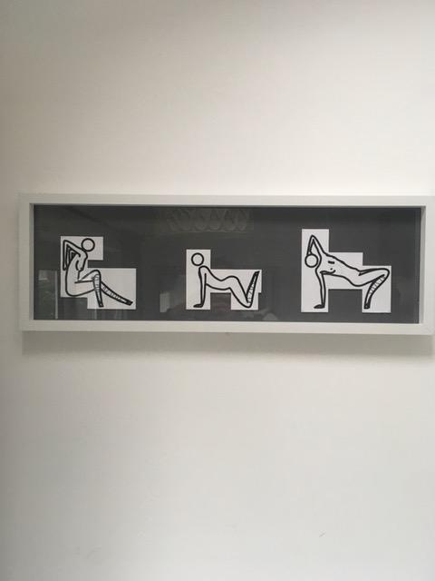 Julian Opie (1958-) ‘This Is Shahnoza’ In 3 Parts, Wooden Maquettes, Framed, 2008