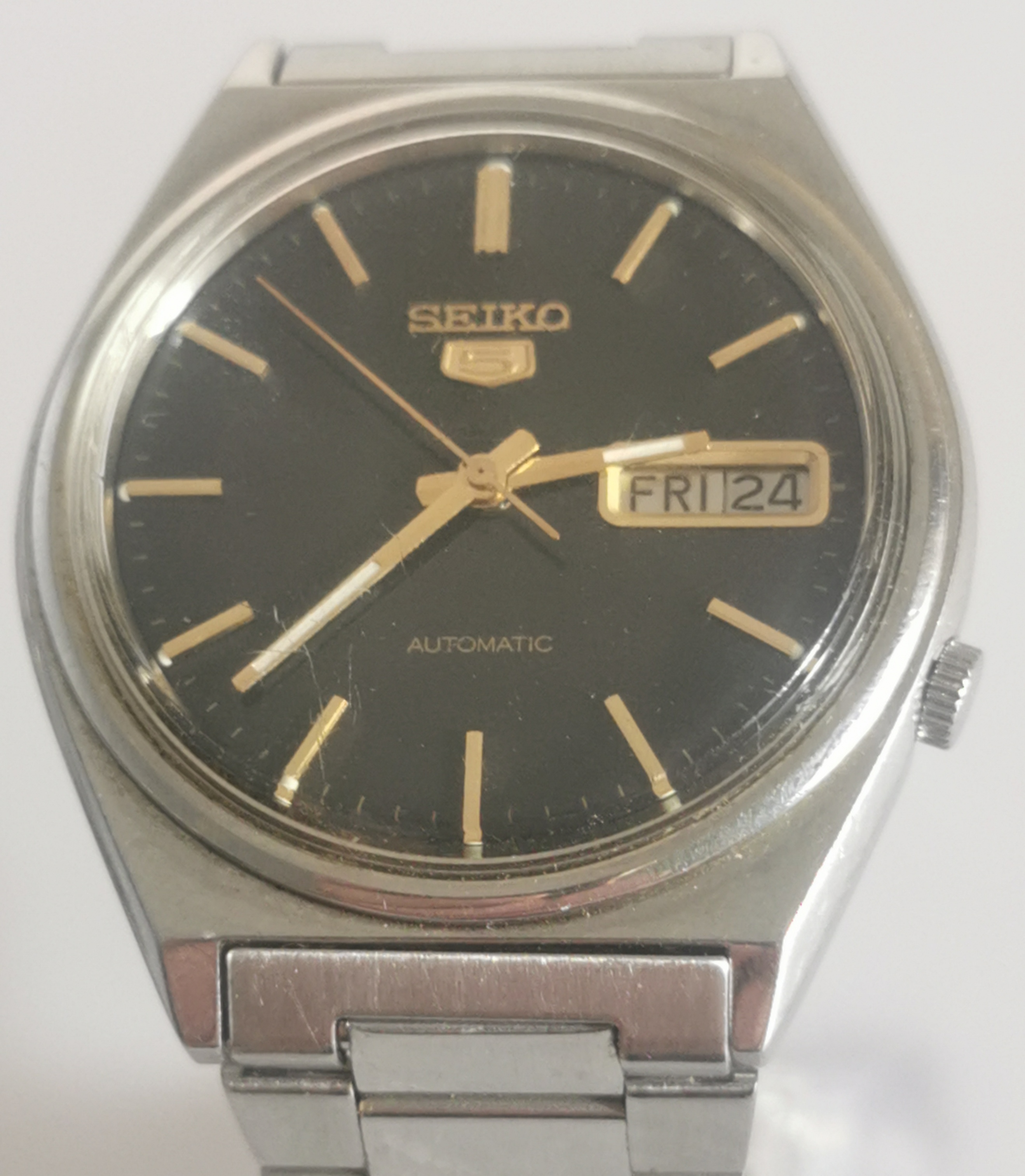 Vintage Seiko 5 Automatic - Black & Gold Dial - Ref. 7009-3140