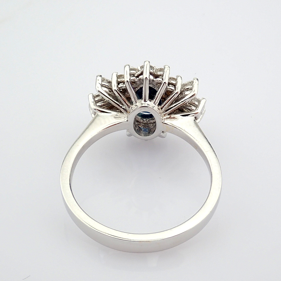 Natural Diamond 18K White Gold Ring