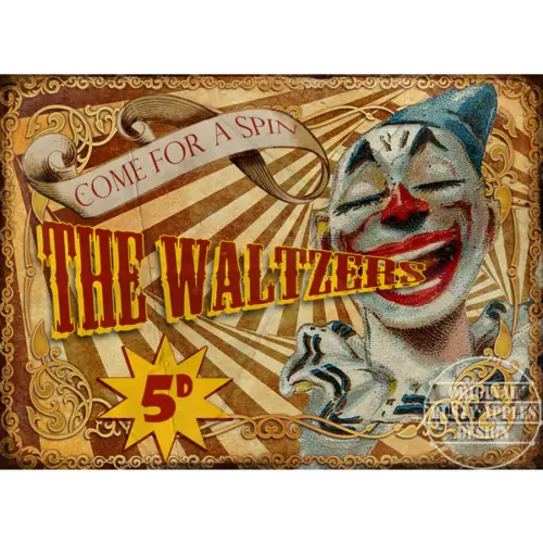 Vintage Traditional Fairground Stalls & Rides Metal Sign "The Waltzers"