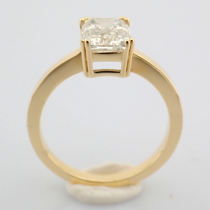Emerald Cut Lab-Grown Diamond Ring - 2.1 Total Carat (IGI Certified)