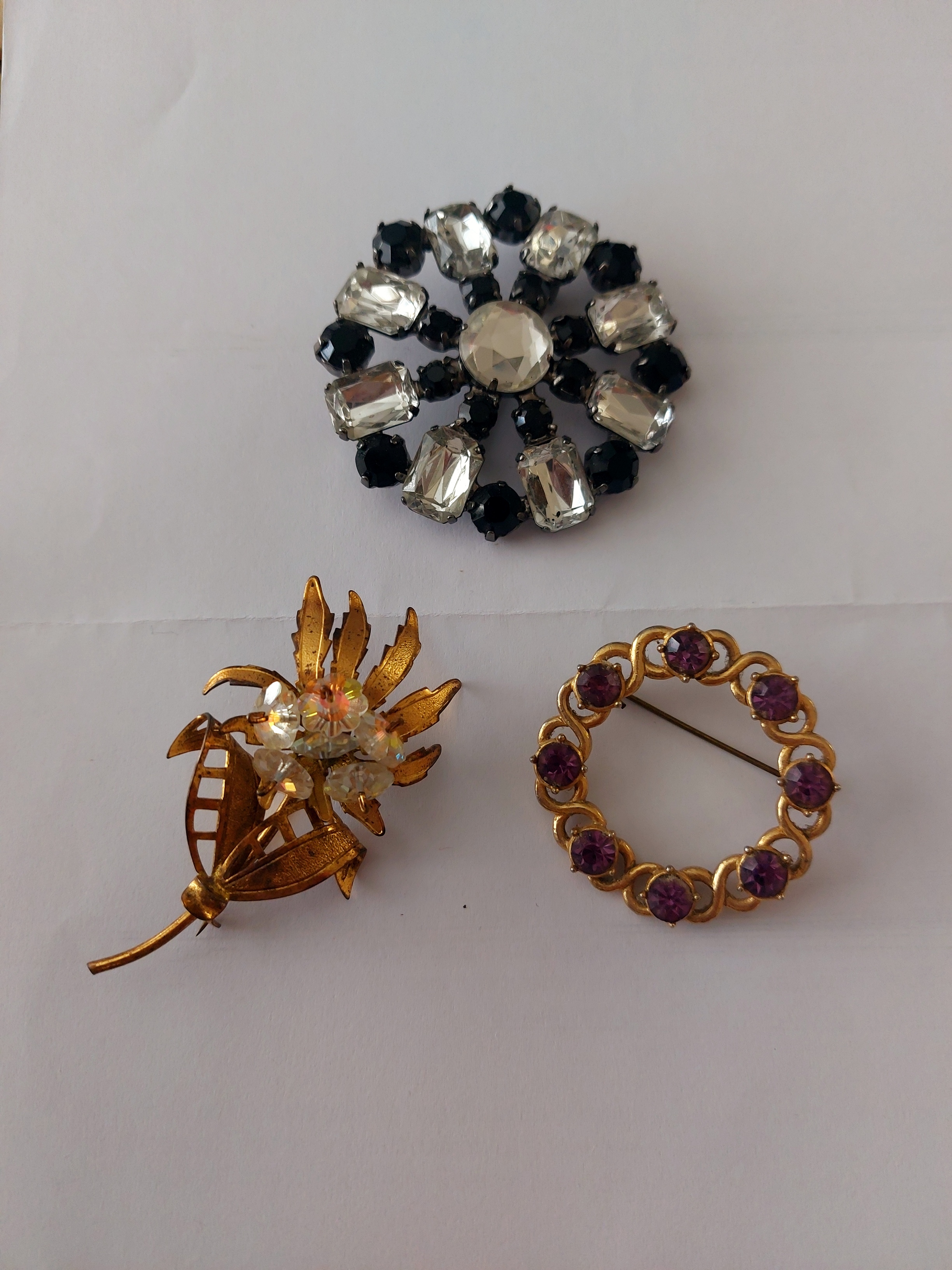 Three Vintage Brooches